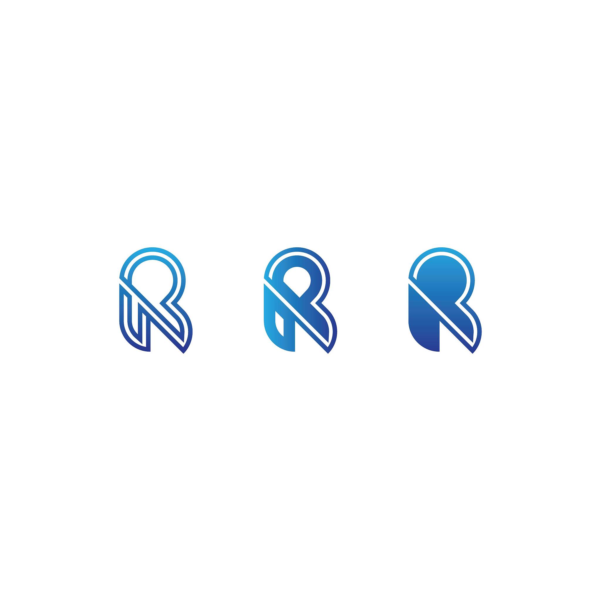 creative and modern letter r logo design template
