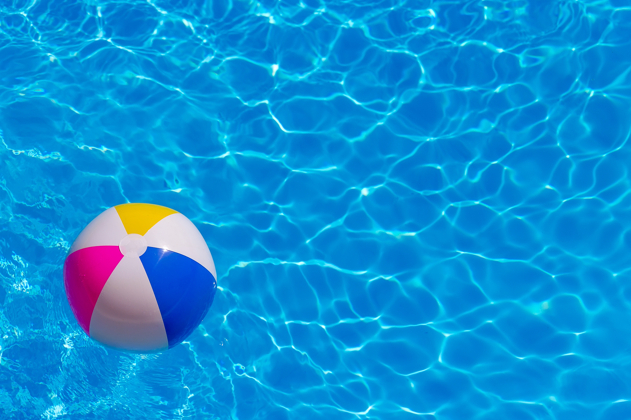 rubber ball in the pool