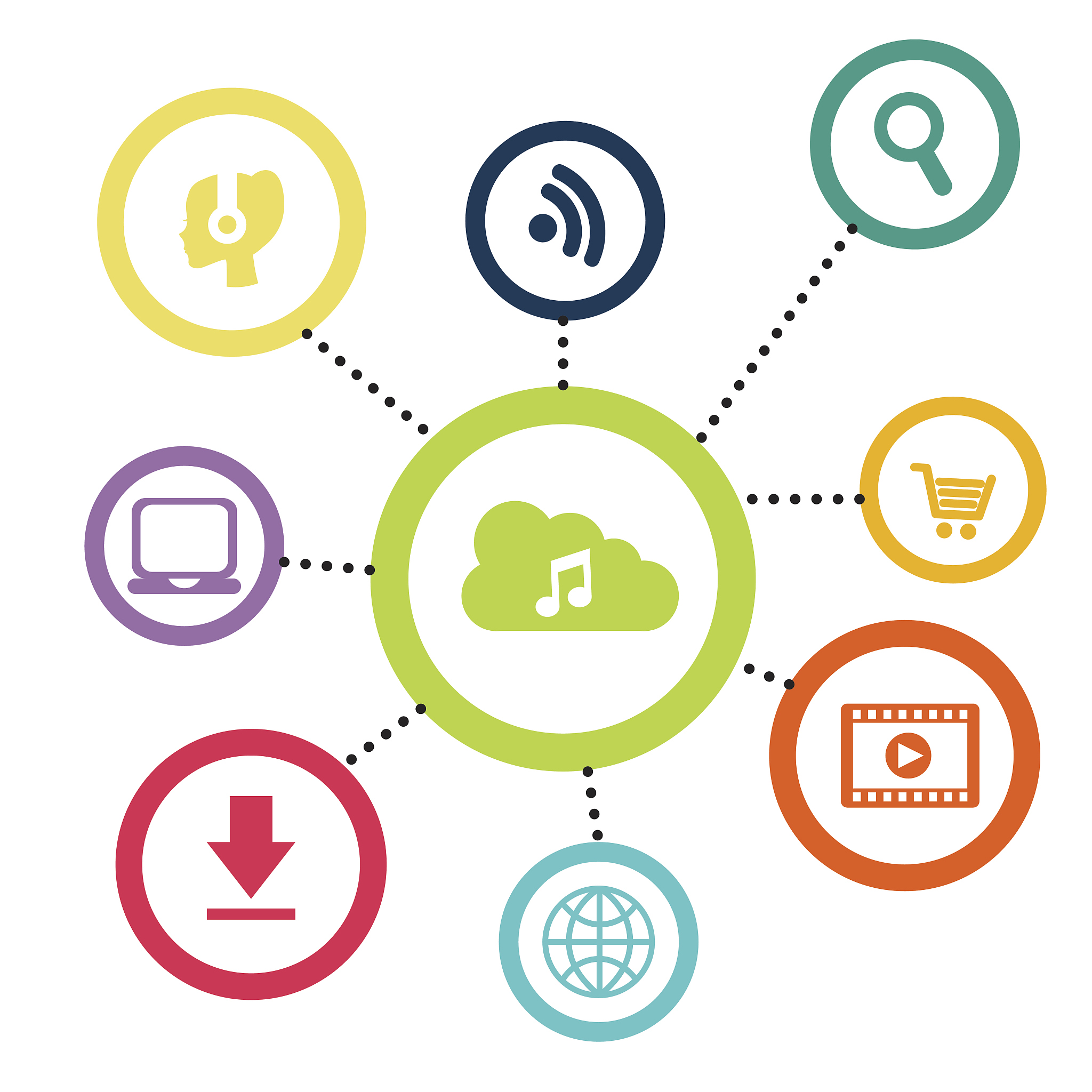 cloud computing design, vector illustration