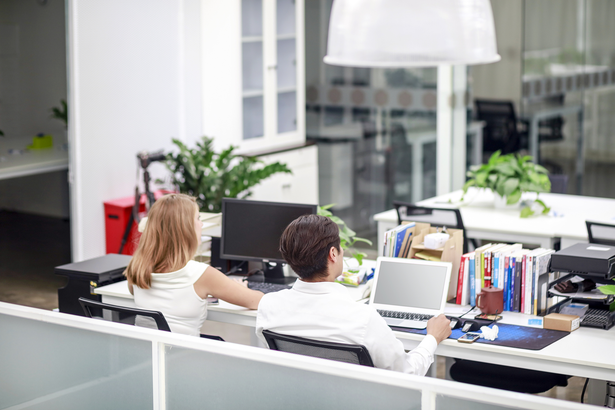 business people working in office