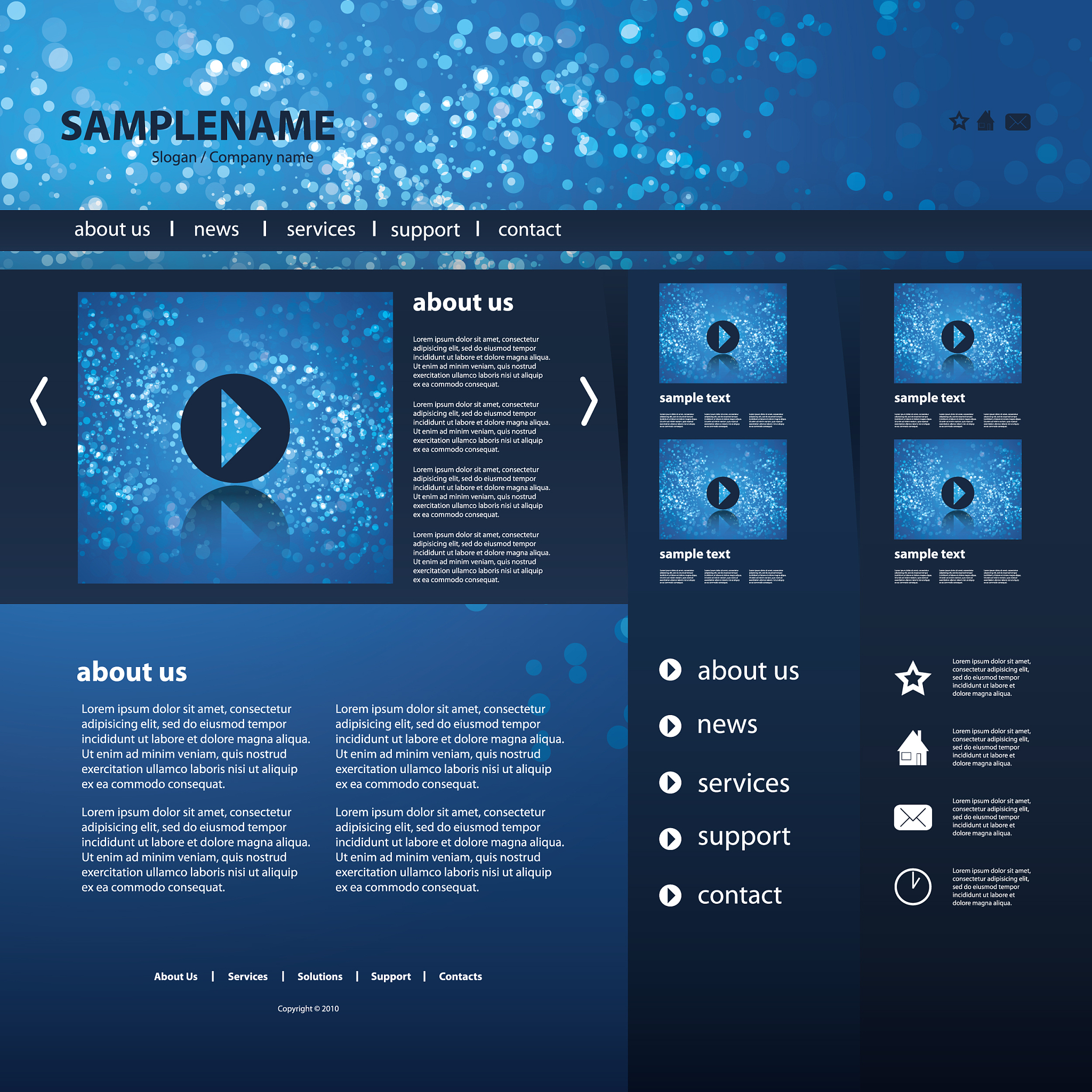 one page website template