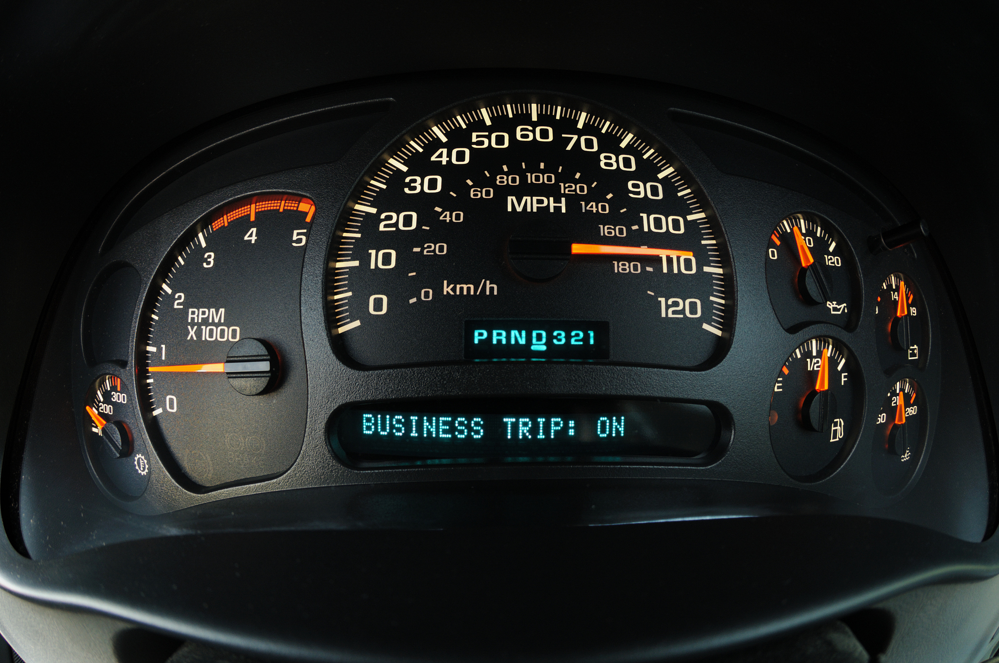 dashboard set for business trip