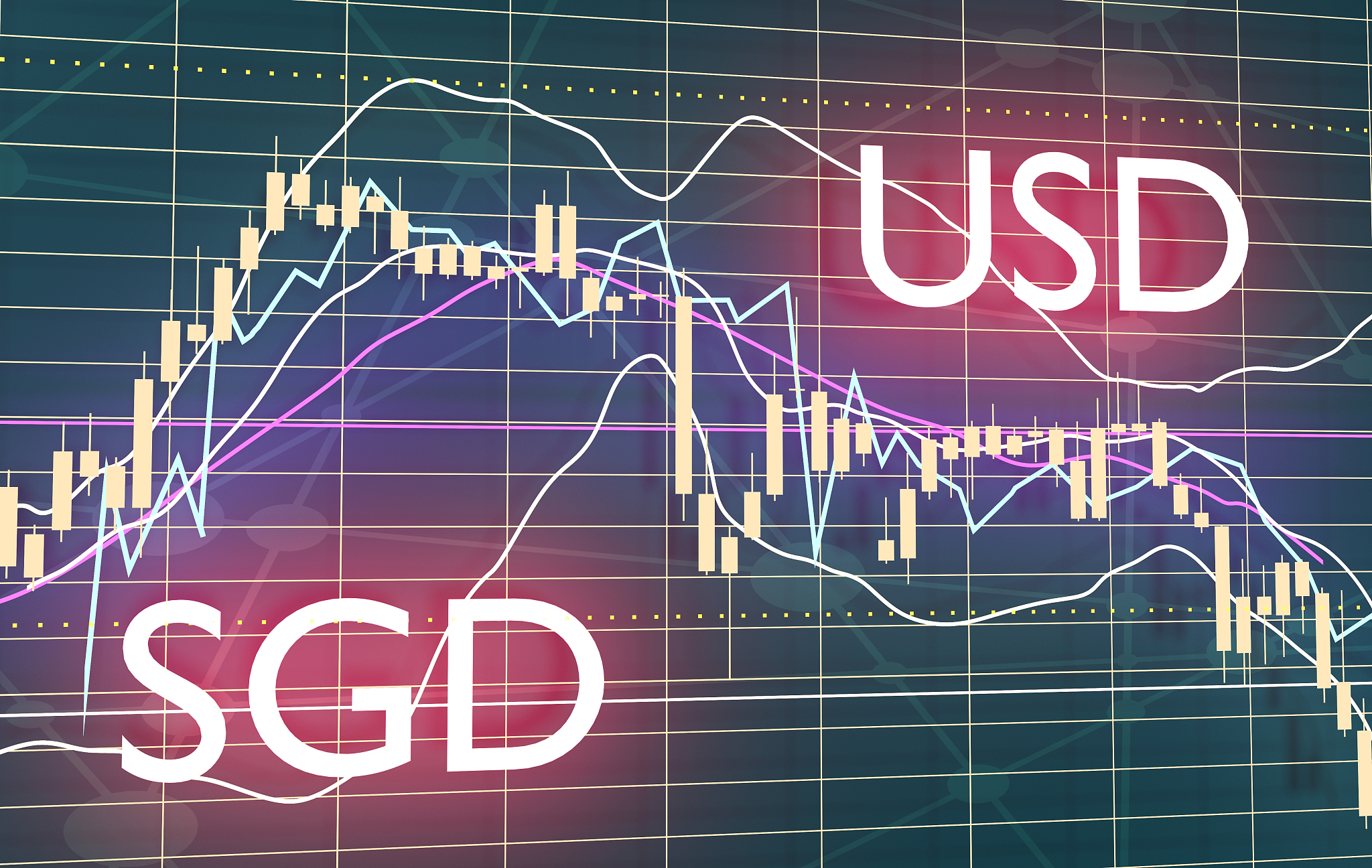 candlestick stock exchange background