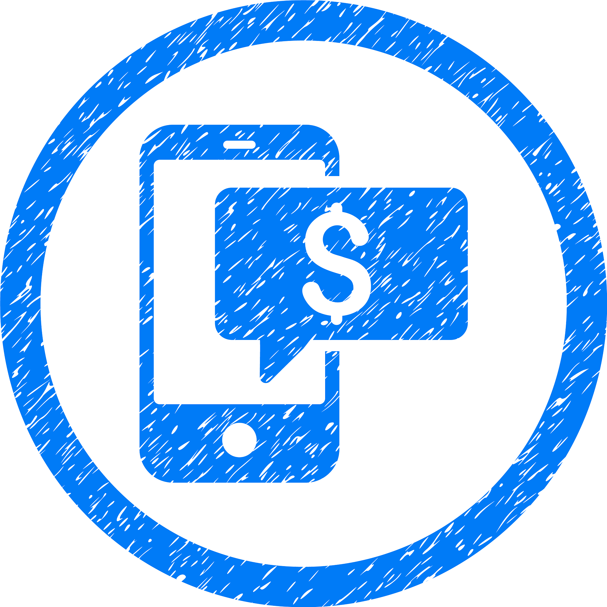 money phone sms rounded grainy icon