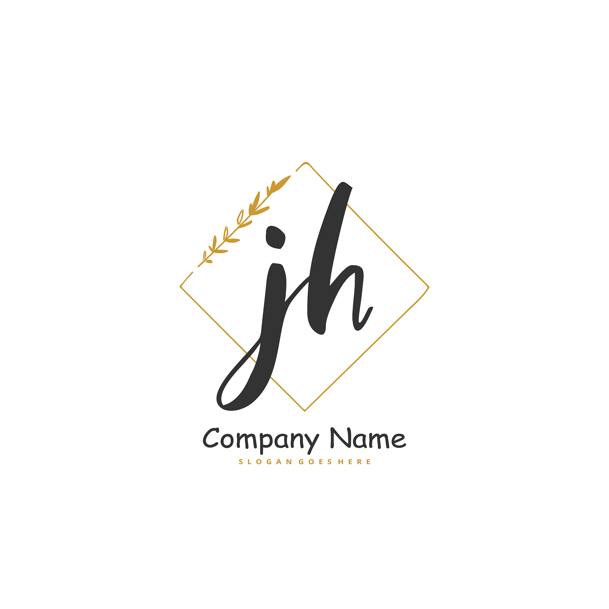 j h jh initial handwriting and signature logo