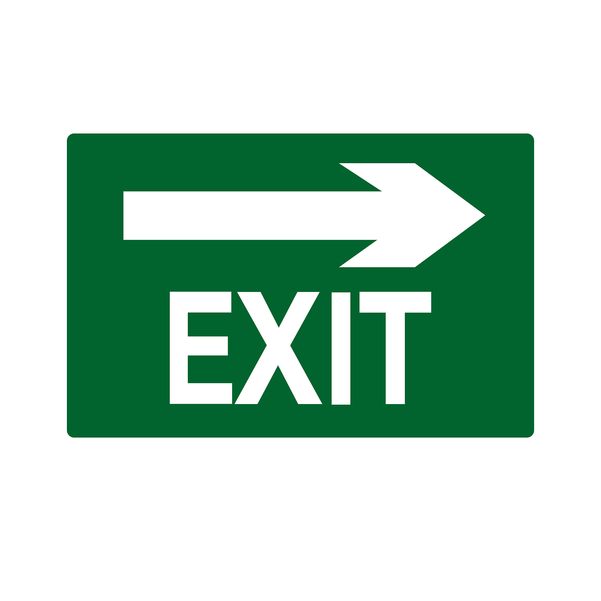 exit and arrow sign vector