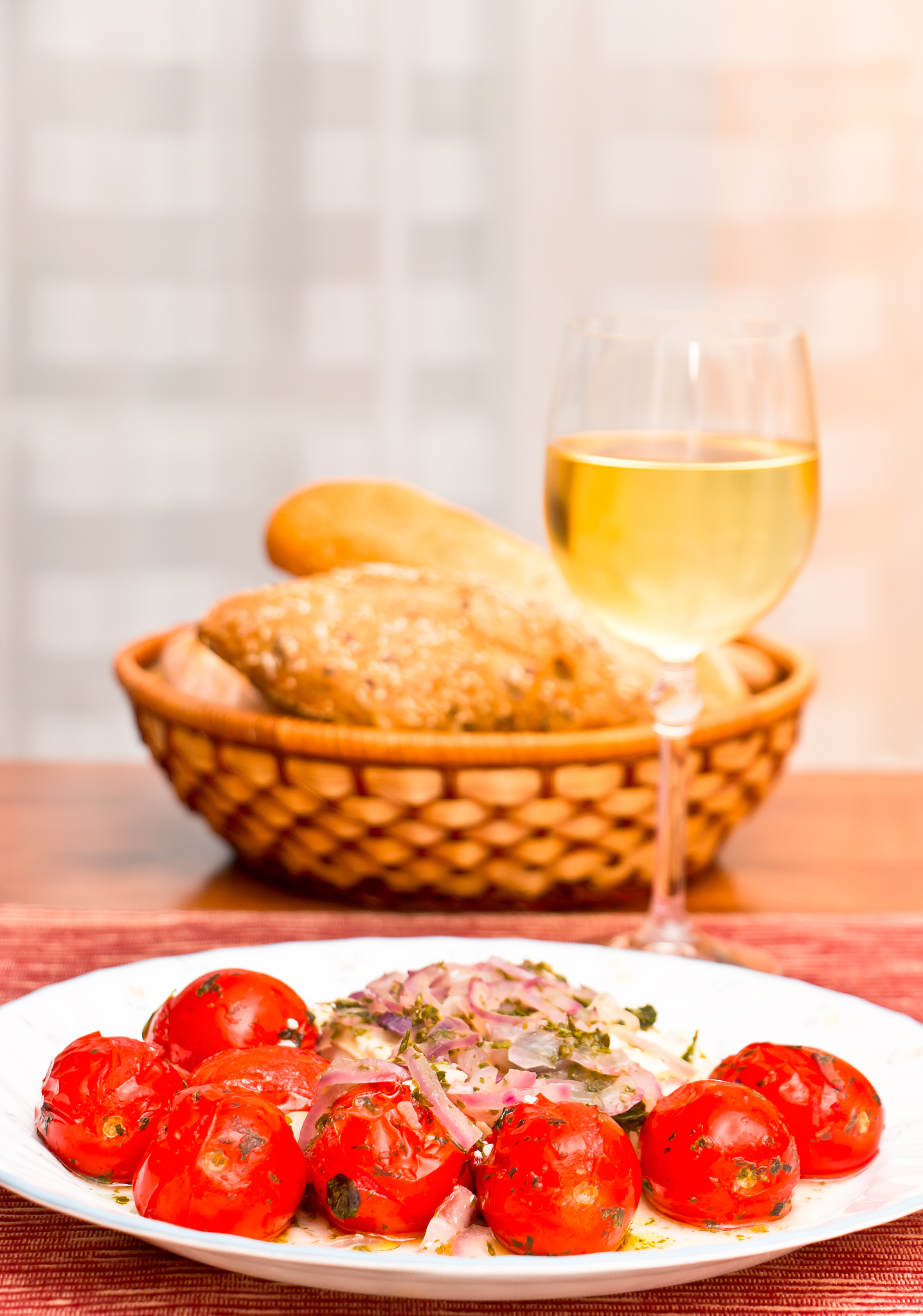 baked feta and tomatoes