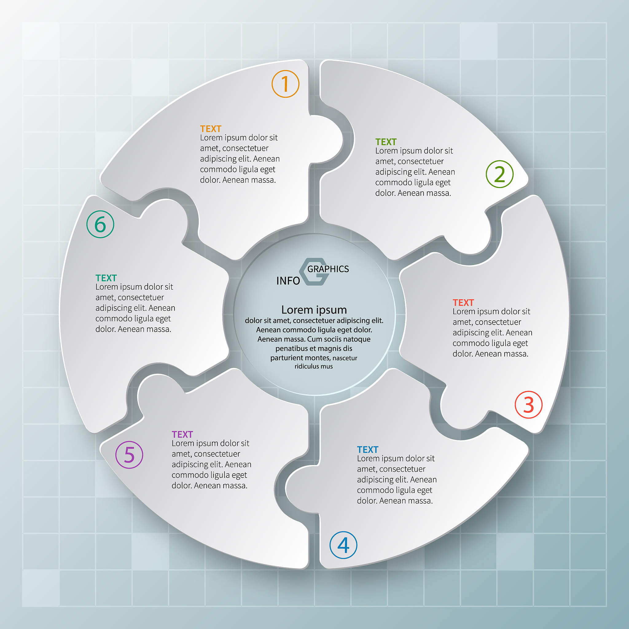abstract 3d paper infographics