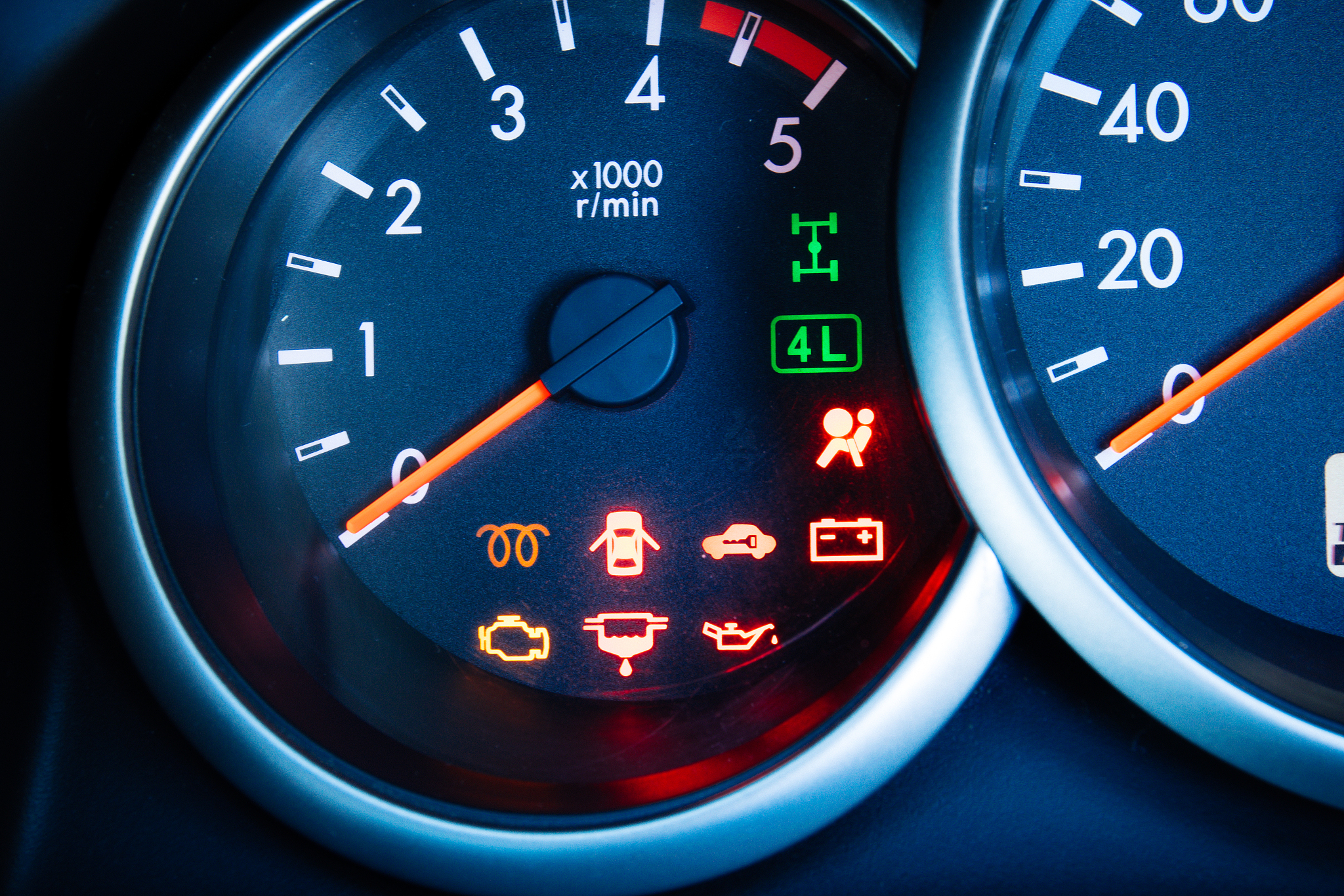 closeup car dashboard