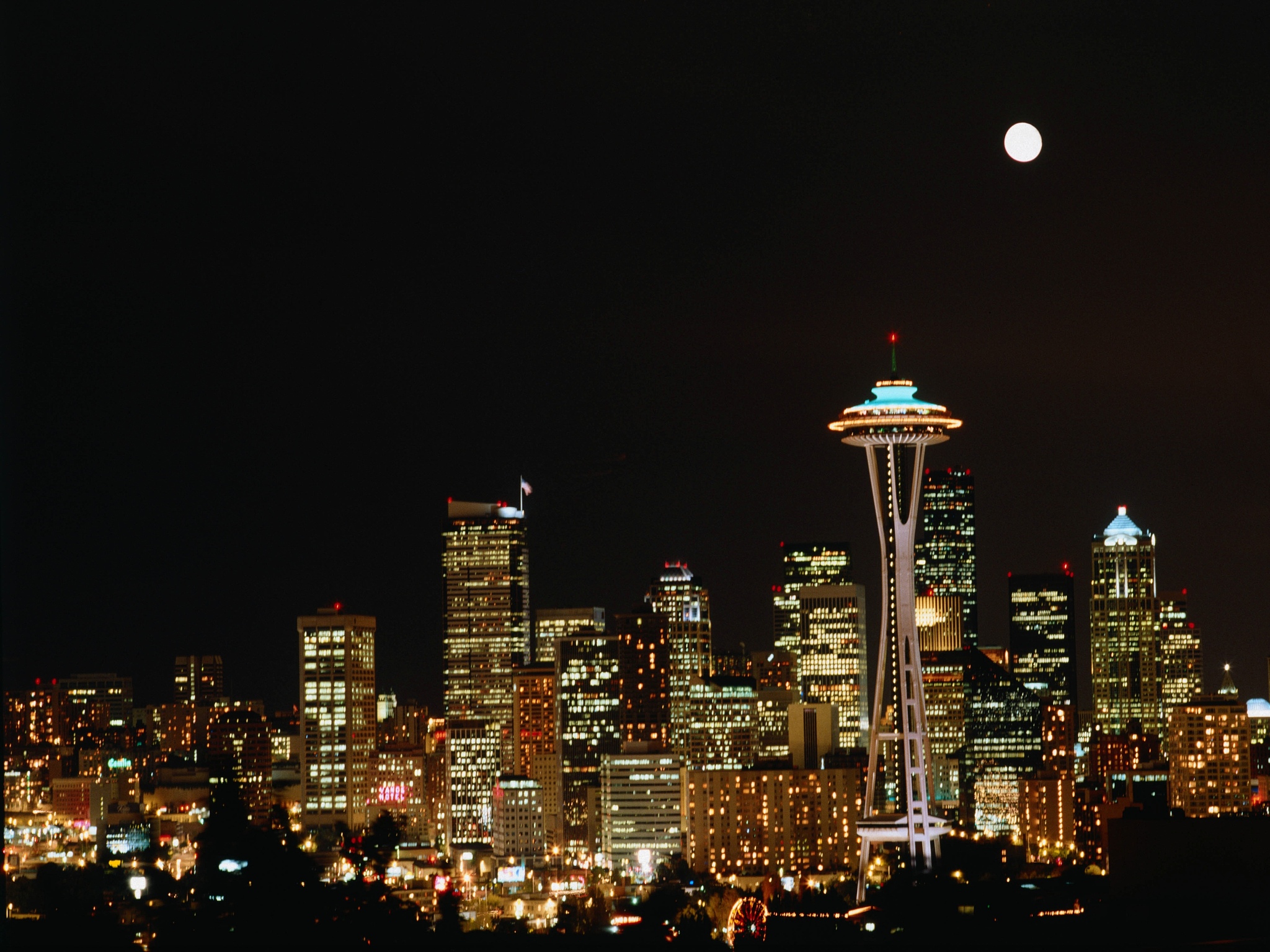 西雅图夜晚太空针塔怎么发表文字说说？