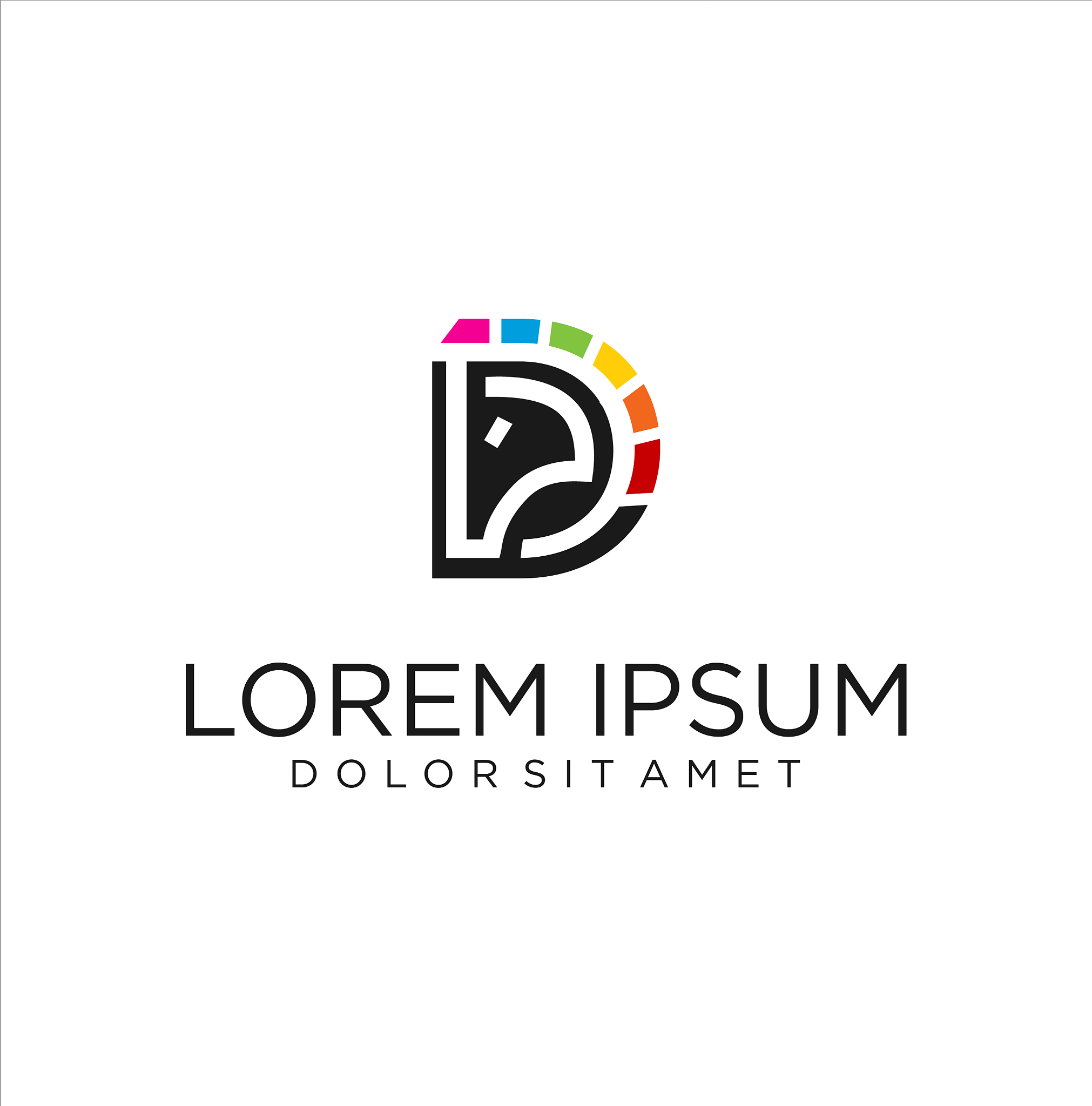 colorful unicorn logo icon design horse logo