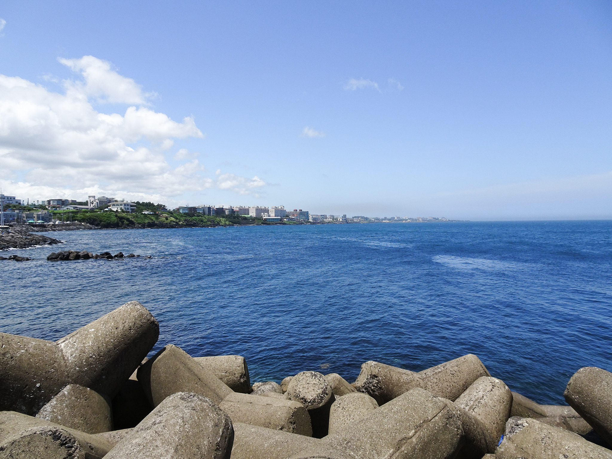 city on seashore