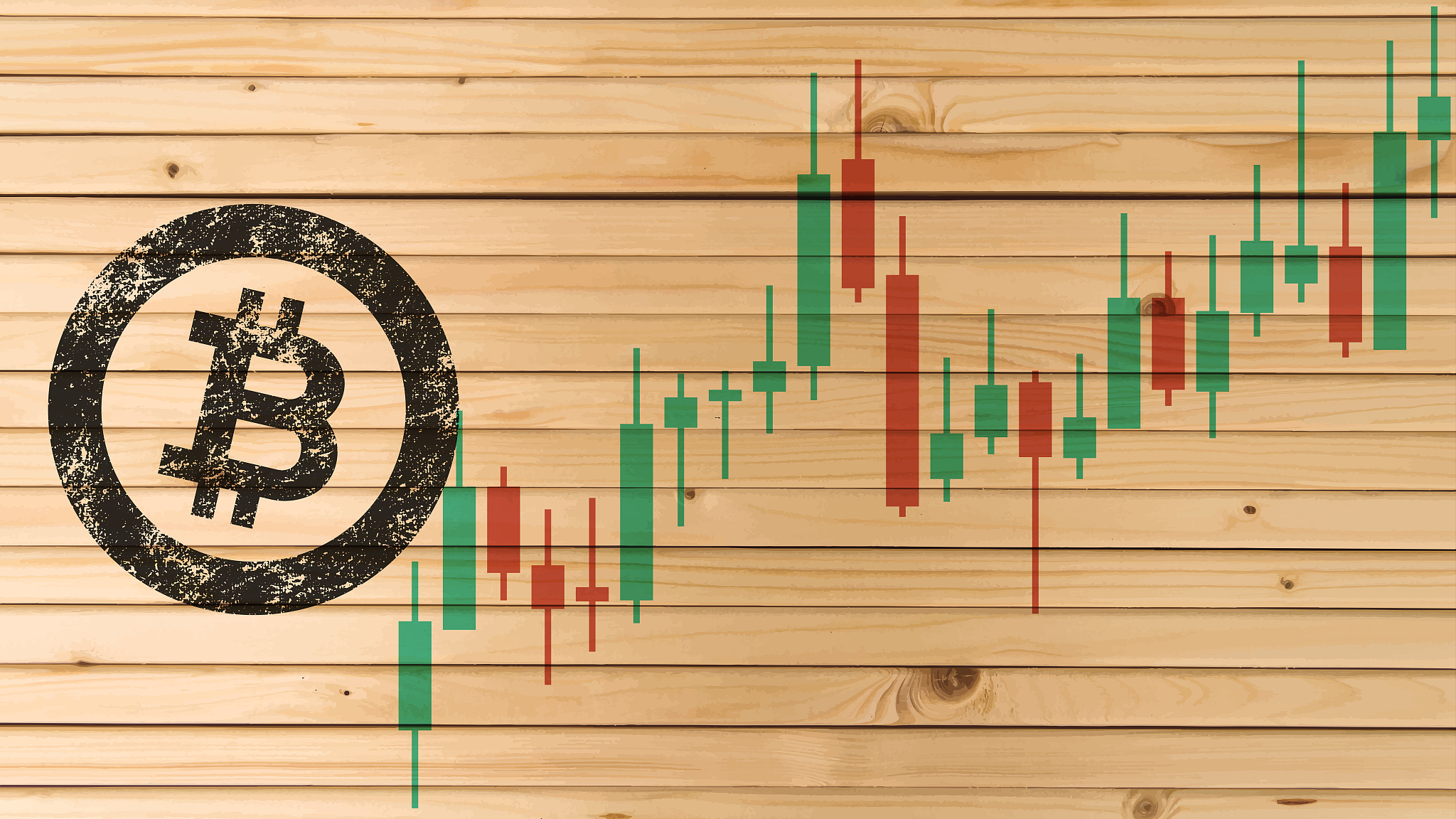 cryptocurrency concept [bitcoin chart on the plank]