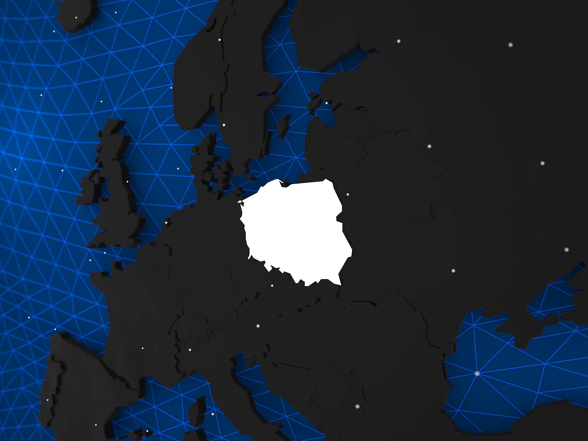 poland 3d map