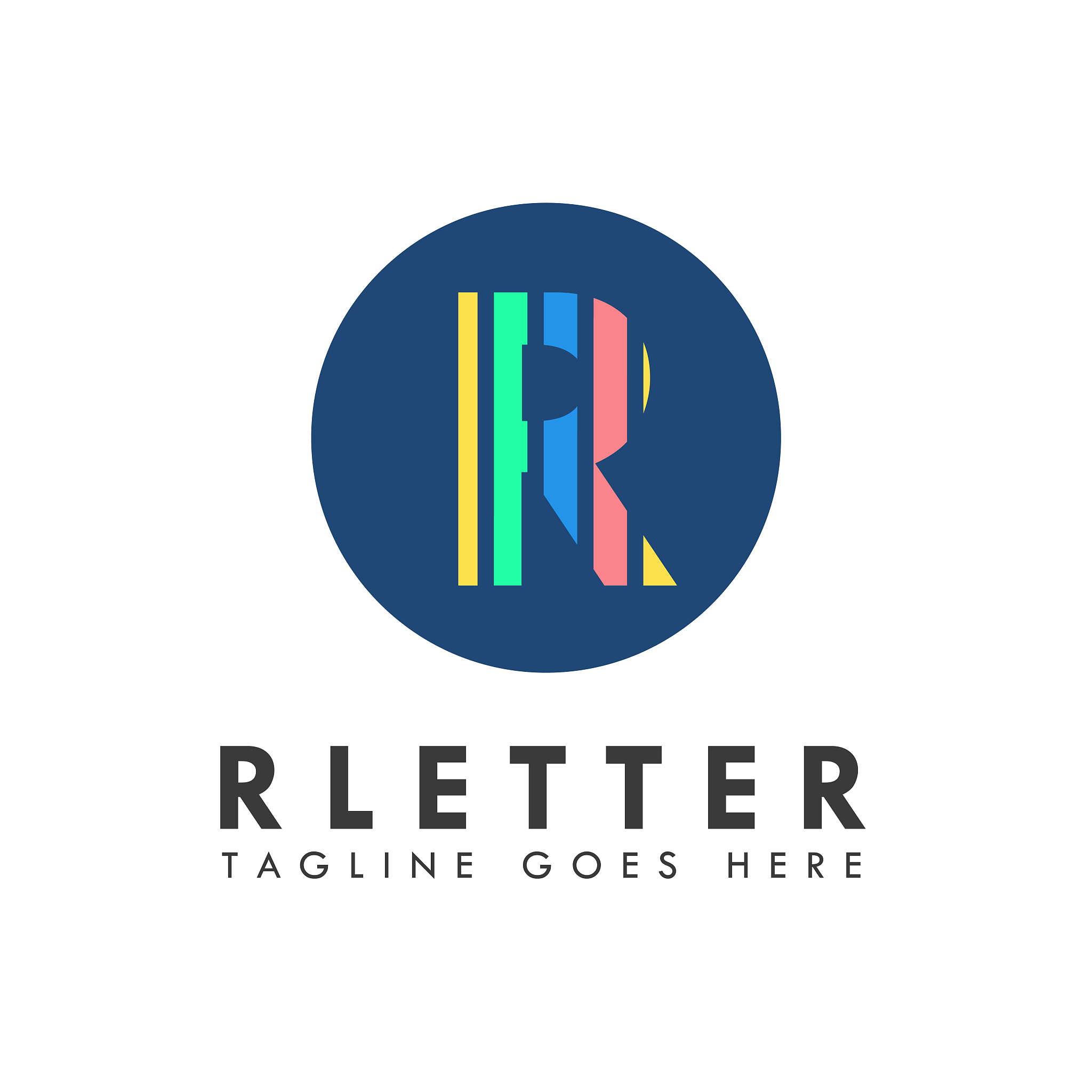 alphabet r letter logo and icon design template
