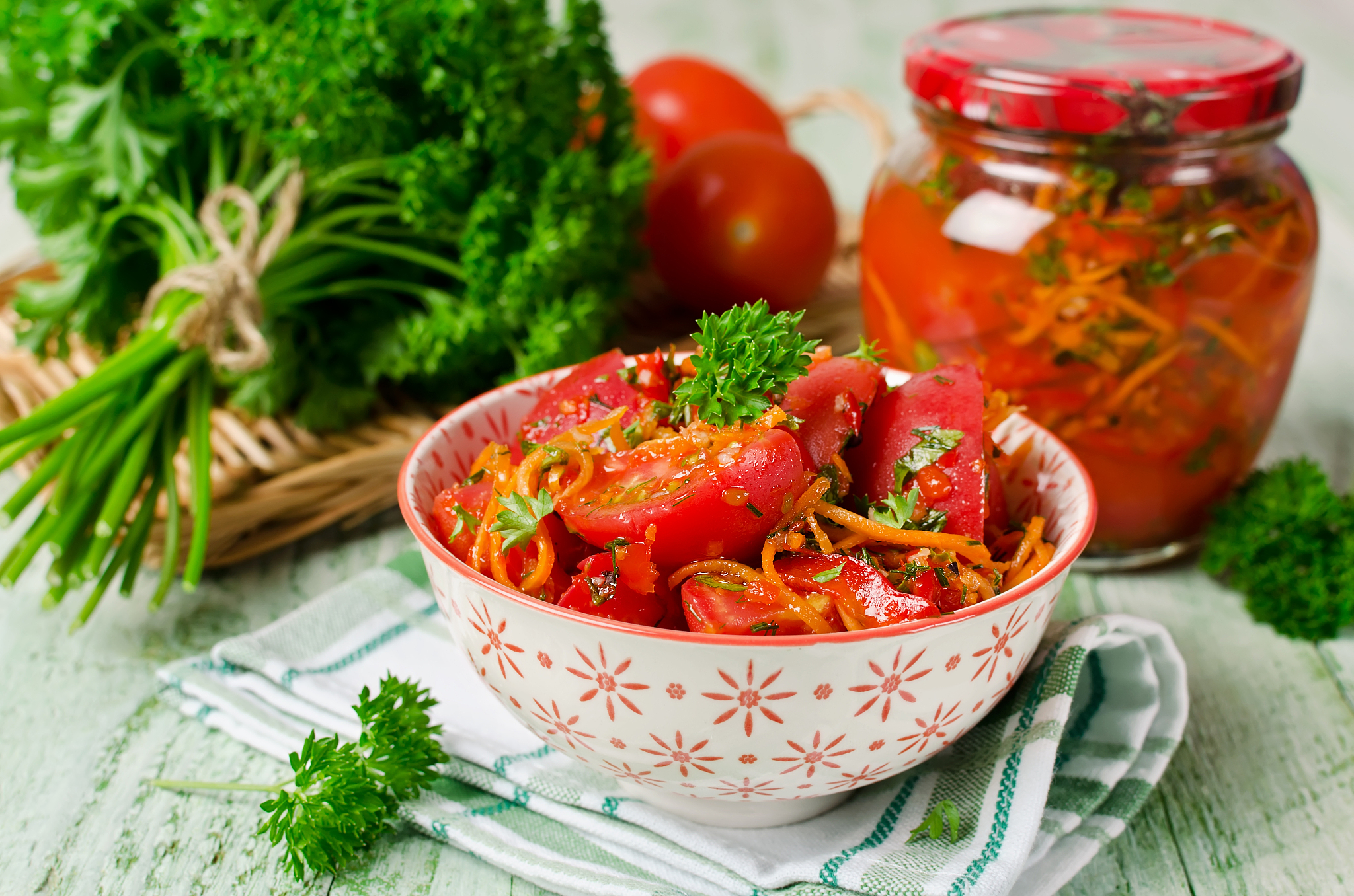 tomatoes in a spicy marinade
