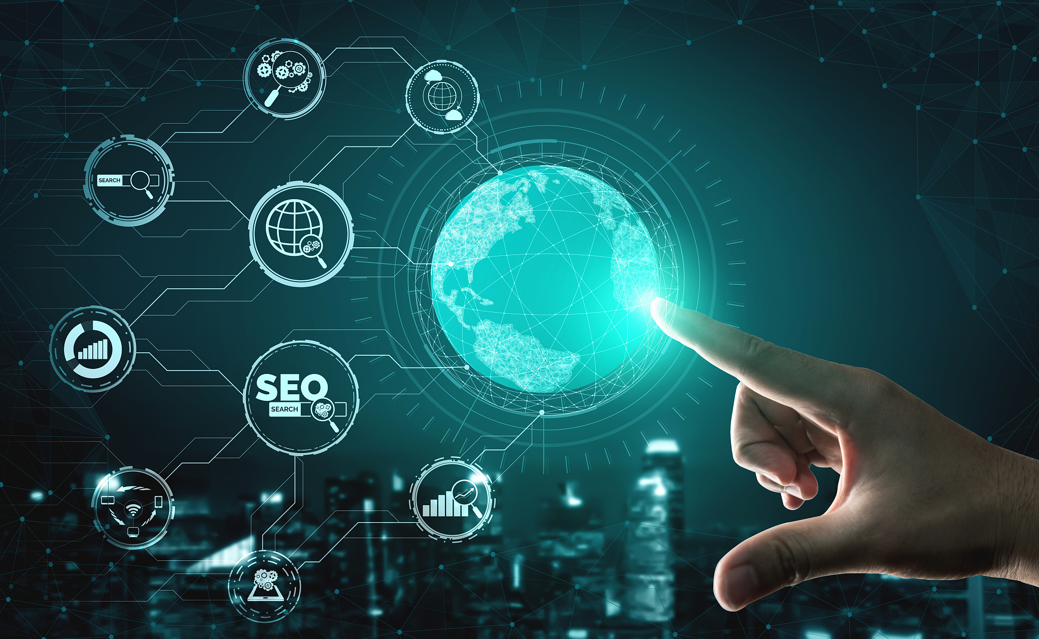 seo search engine optimization business concept