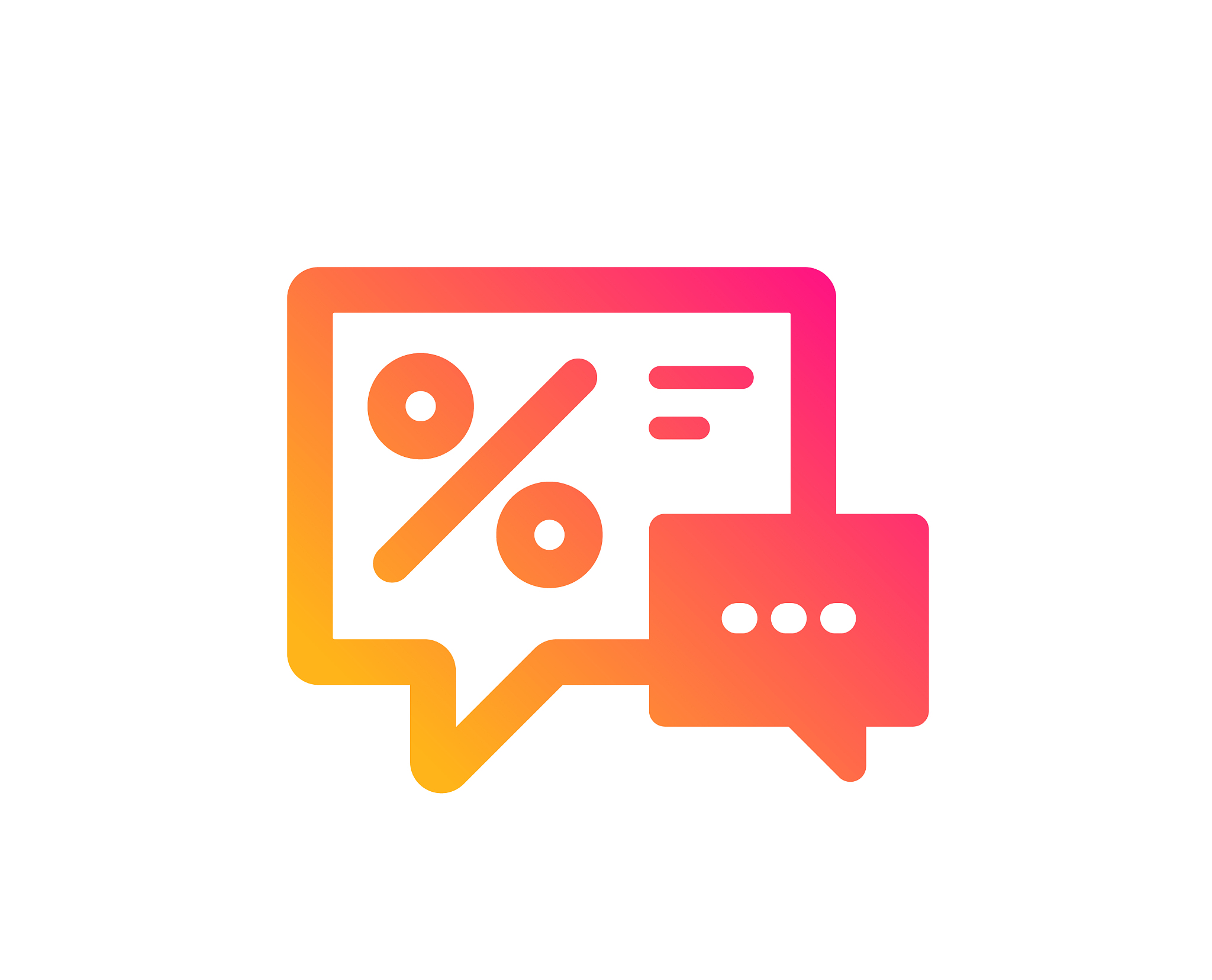 shopping speech bubble icon special offer