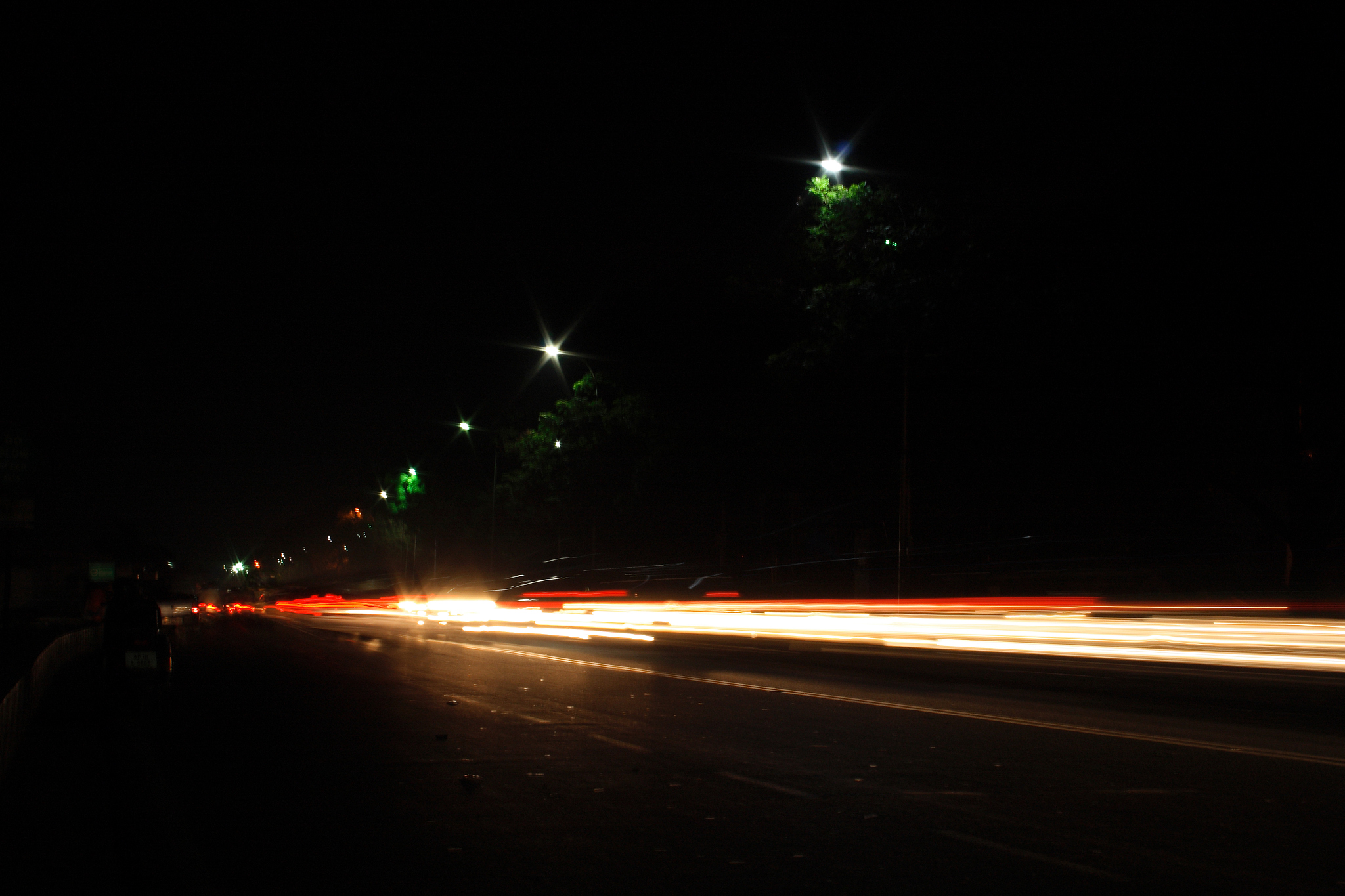 city roads at night
