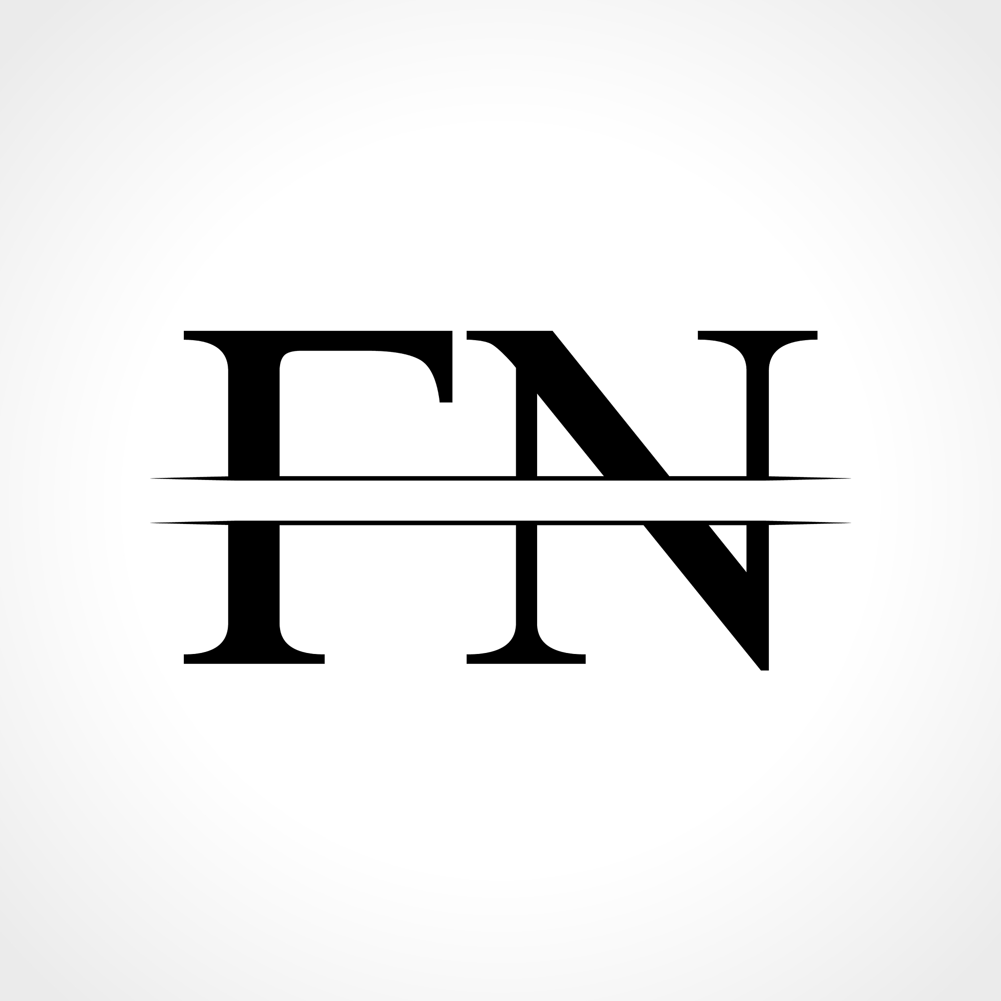 fn letter type logo design template abstract