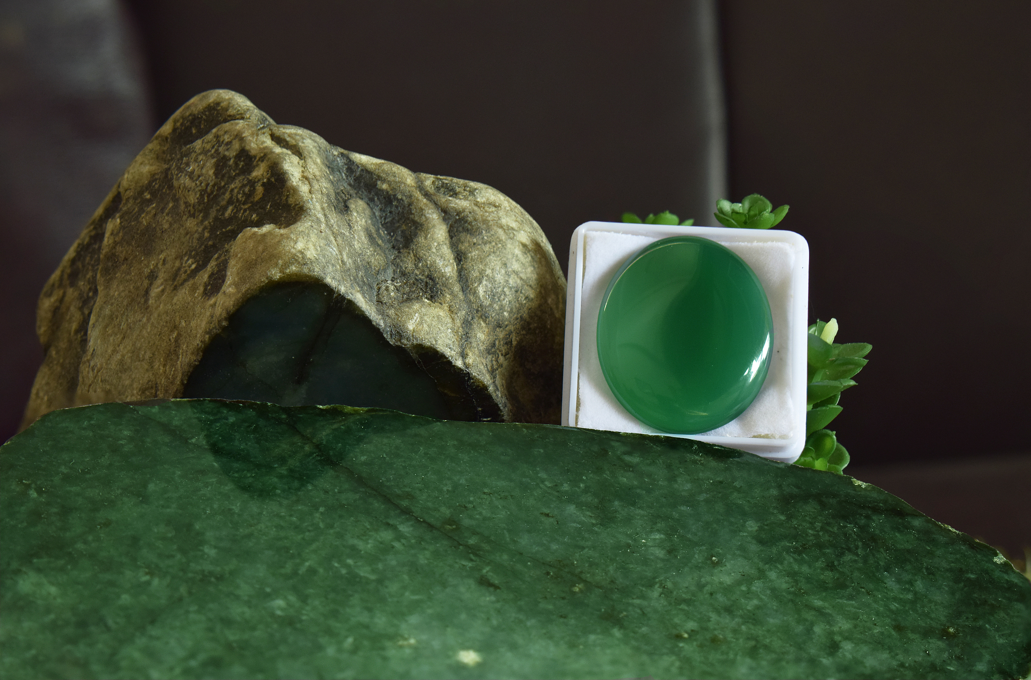 big and small green jade in thailand