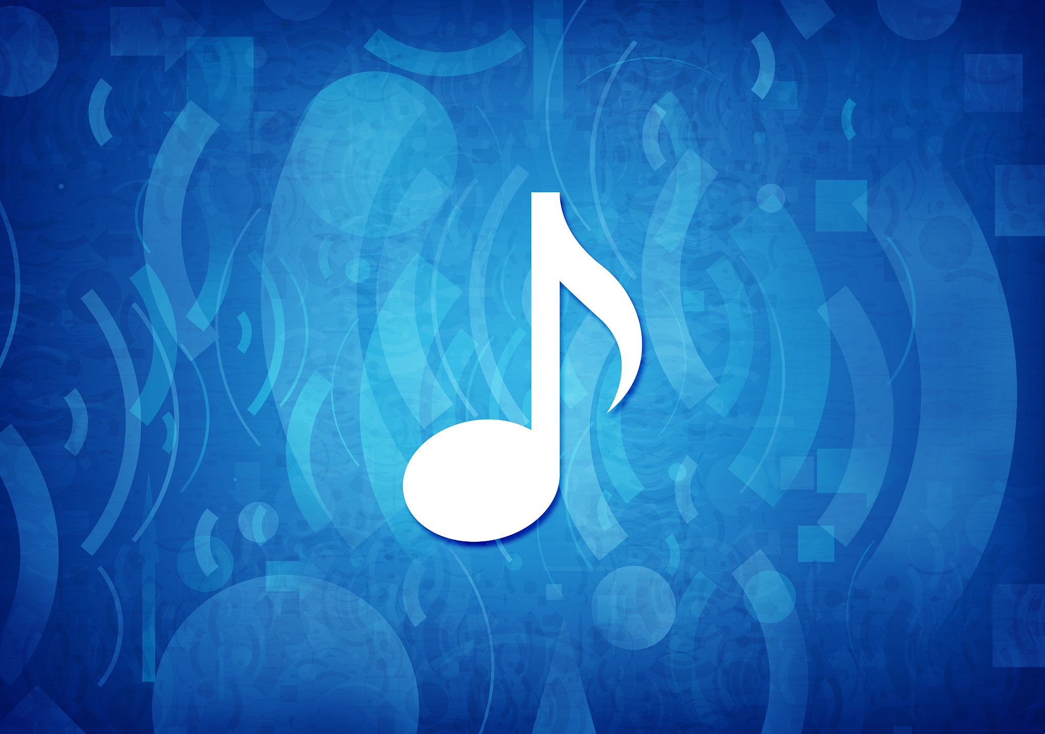 music icon cyan blue background