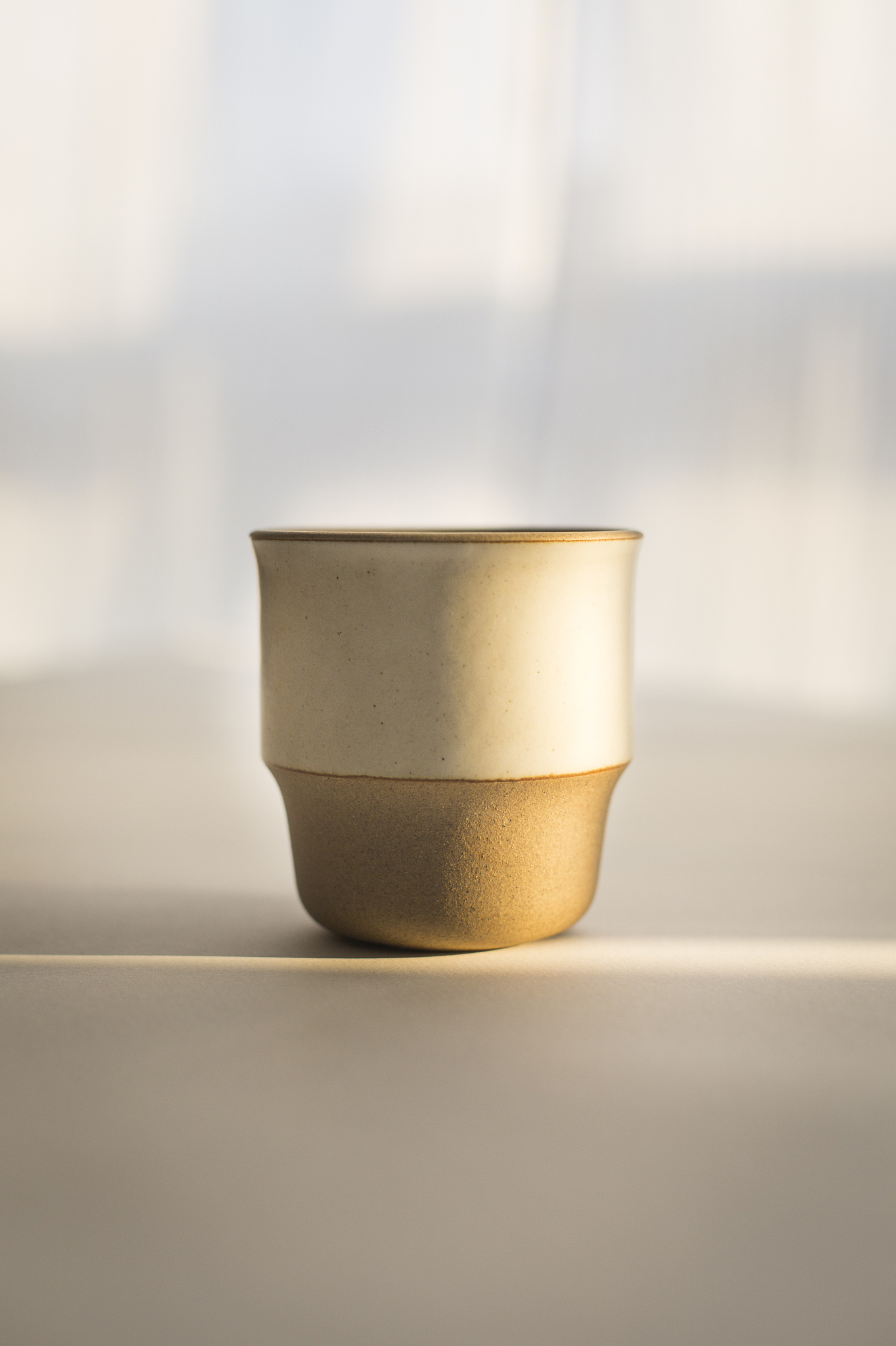 wooden cup on table