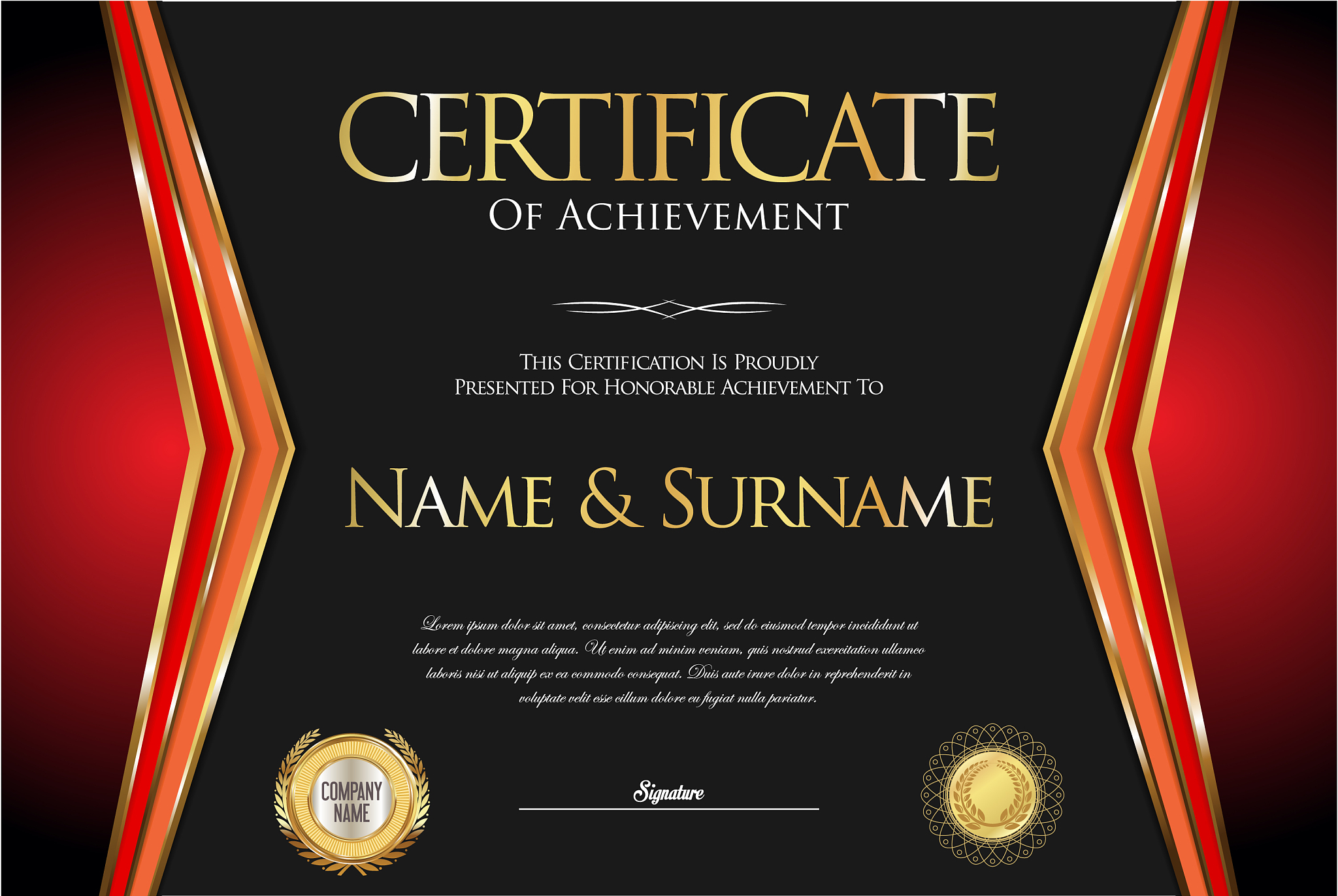 certificate or diploma retro design collection 5