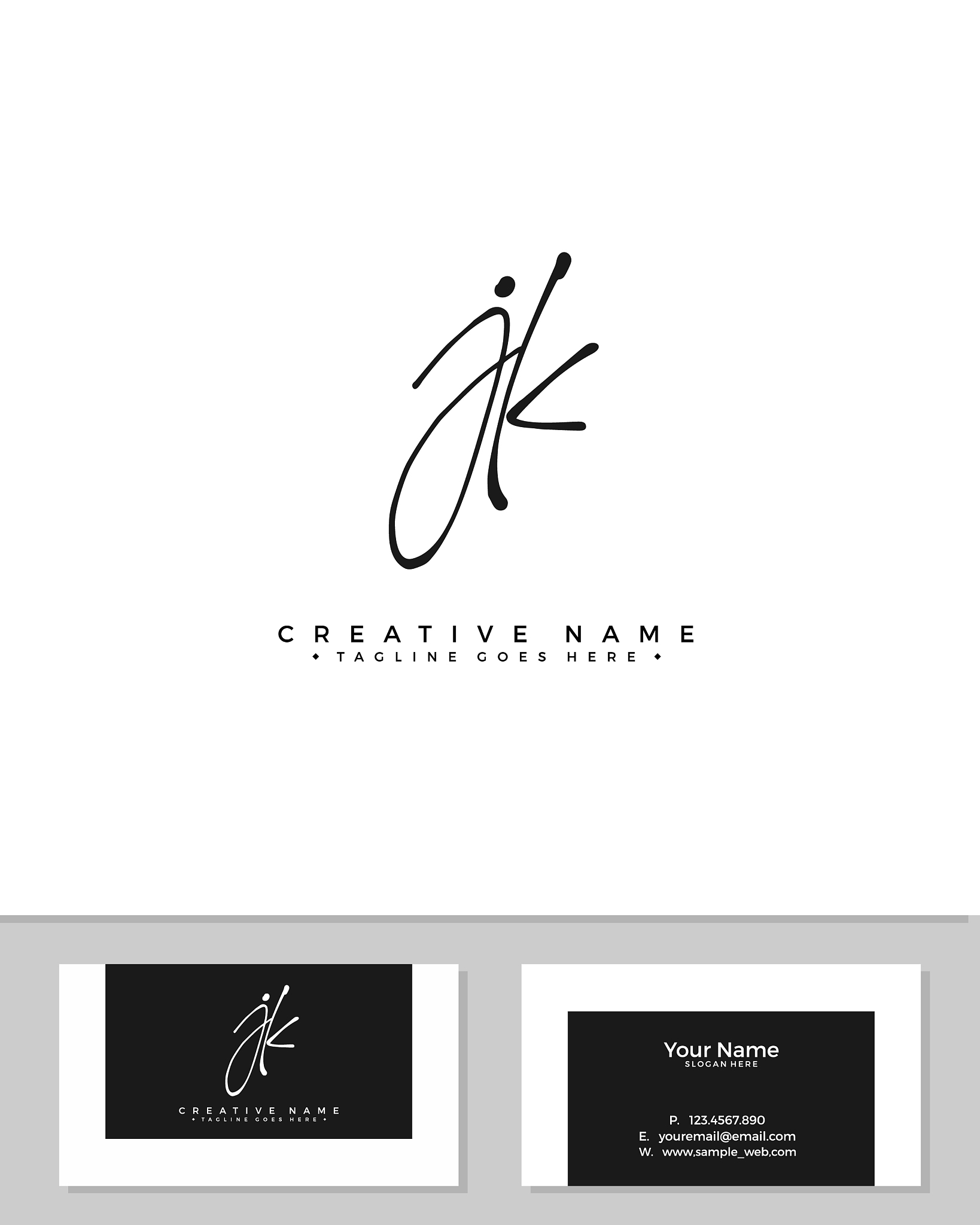 j k jk initial logo signature handwriting
