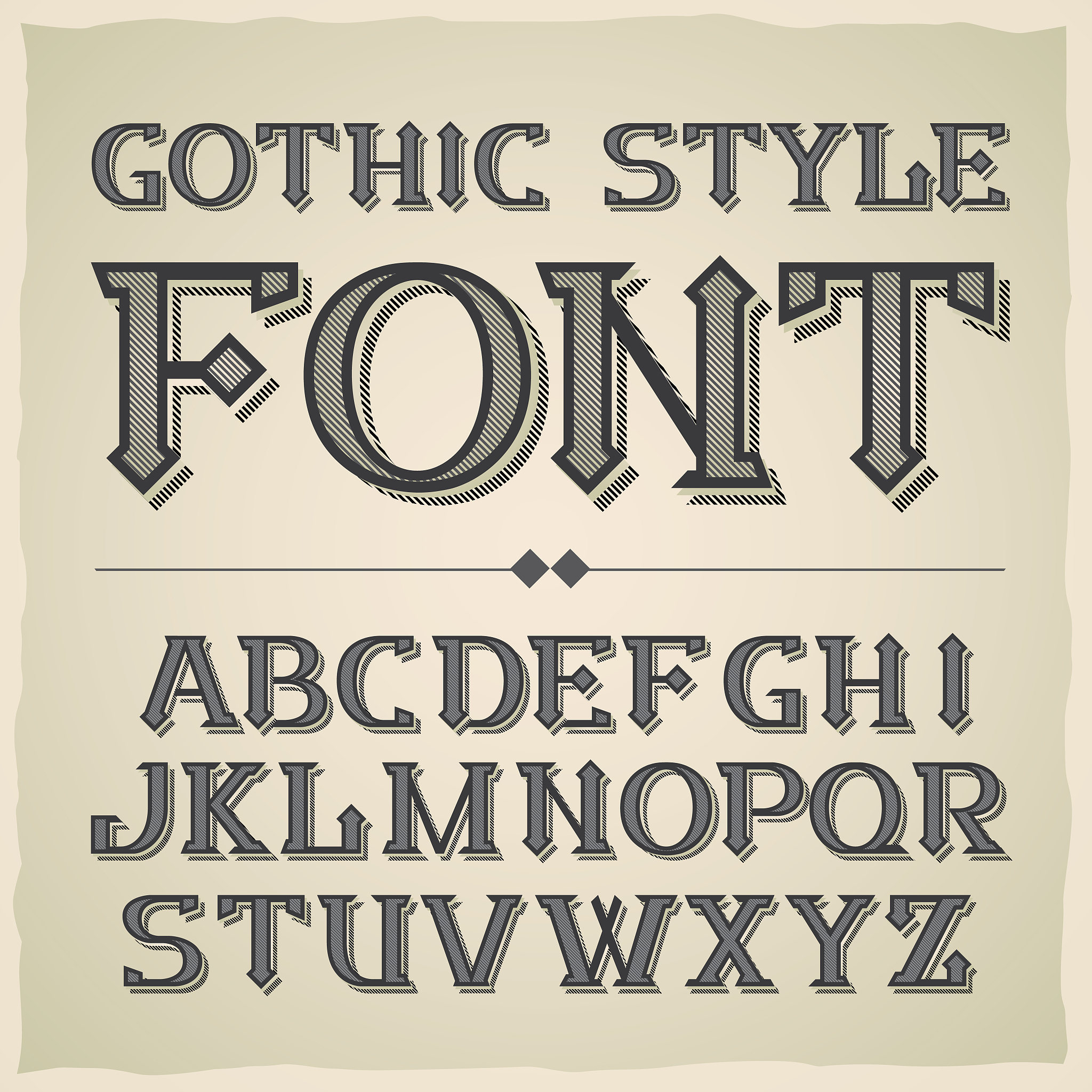 vintage label font modern style