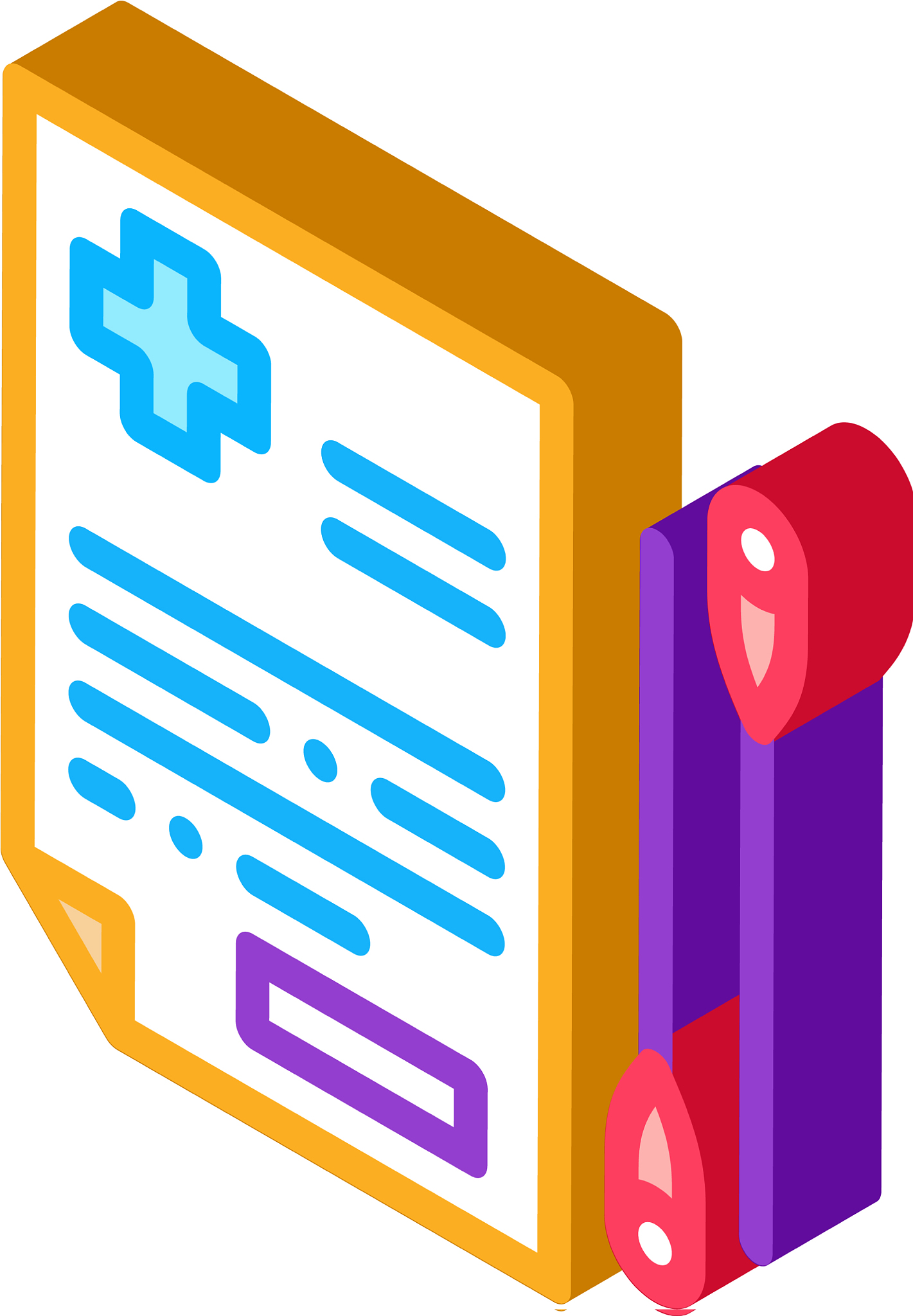acupuncture medical referral isometric icon