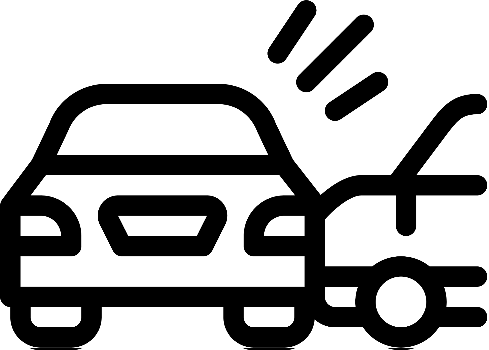collision two cars icon outline