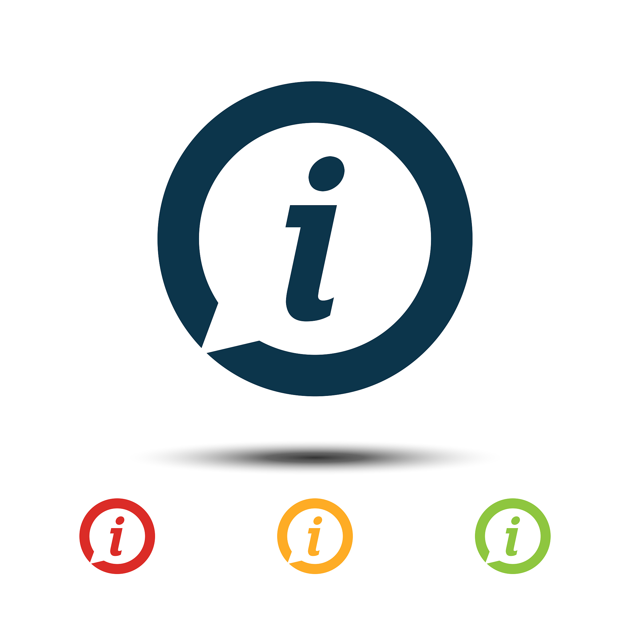 set information square icon vector logo template