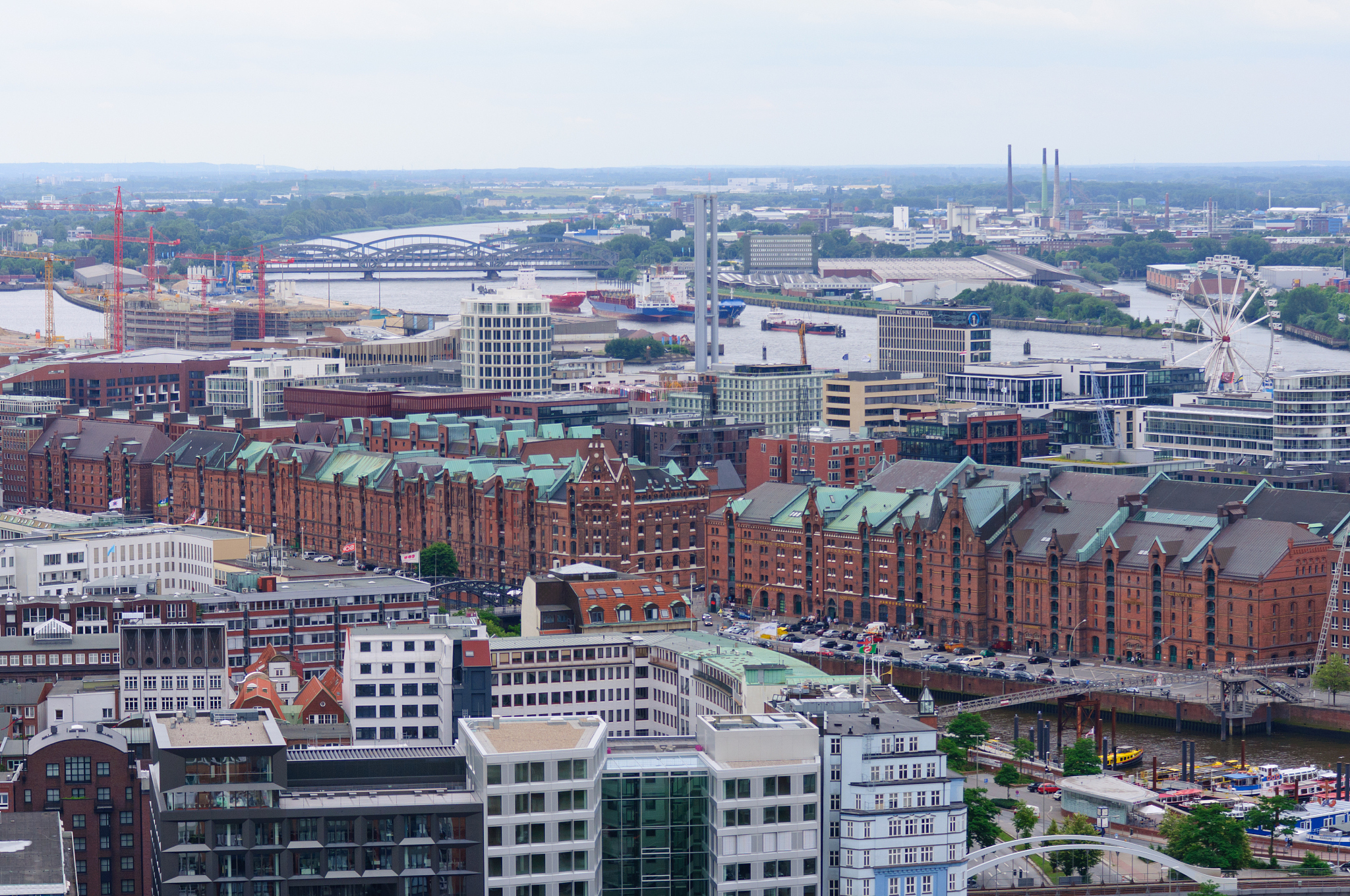 old city of hamburg, view from st.michael's church
