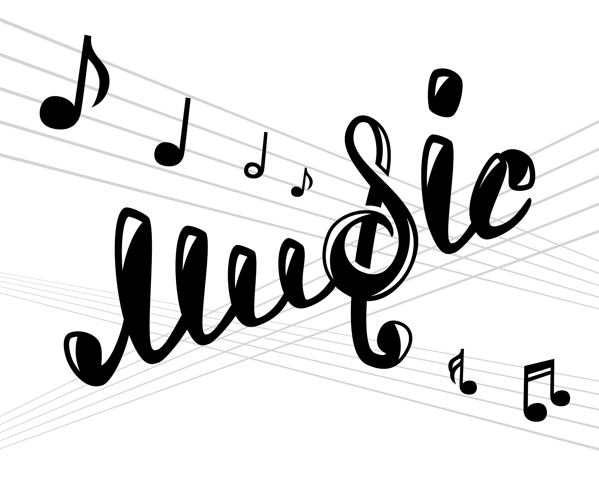 music logo on white
