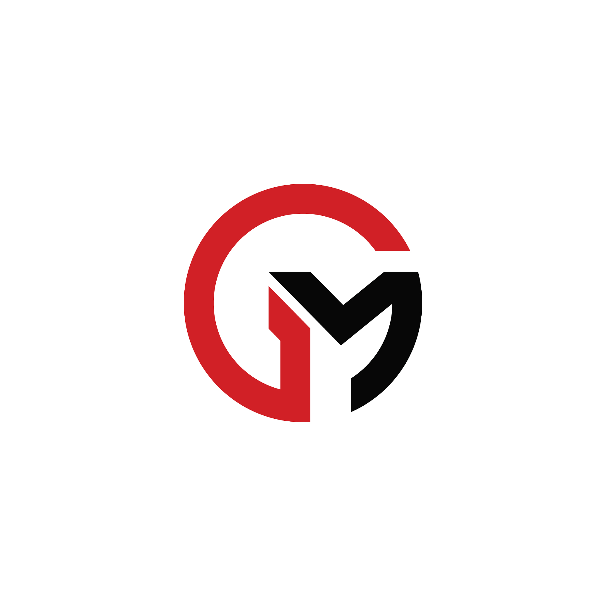 initial letter gm or mg logo design template