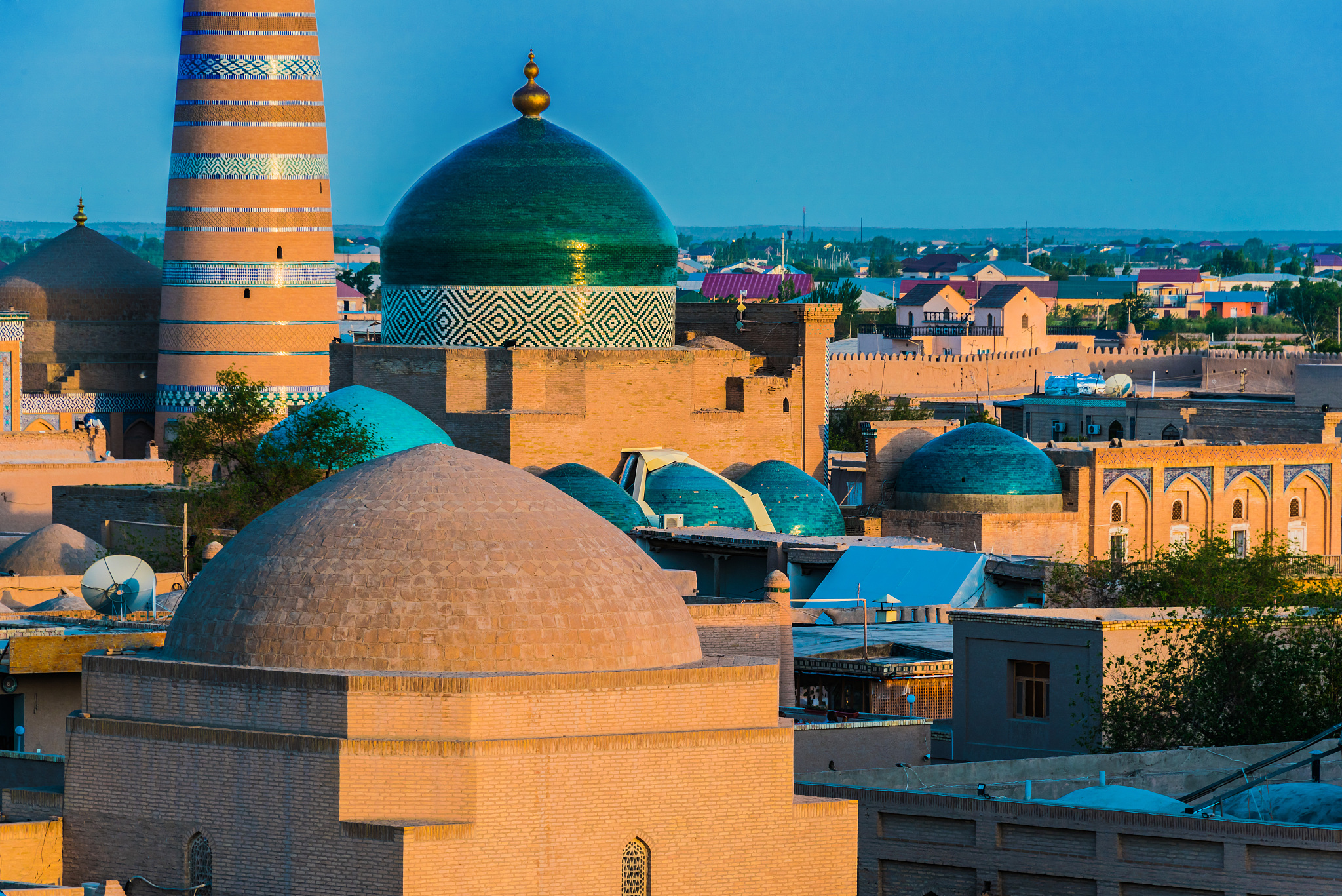 historic architecture of khiva, uzbekistan