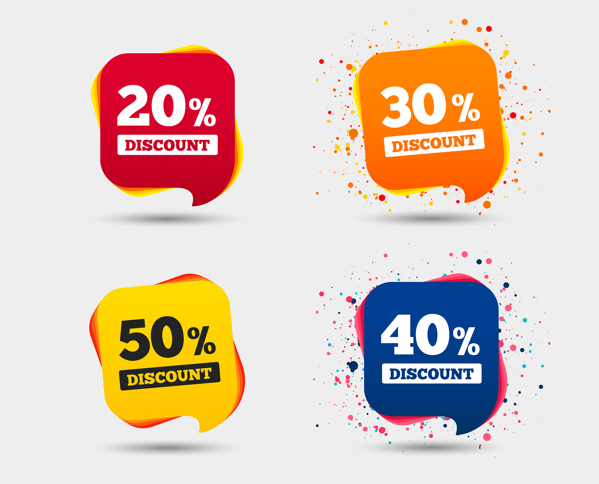 sale discount icons special offer price signs