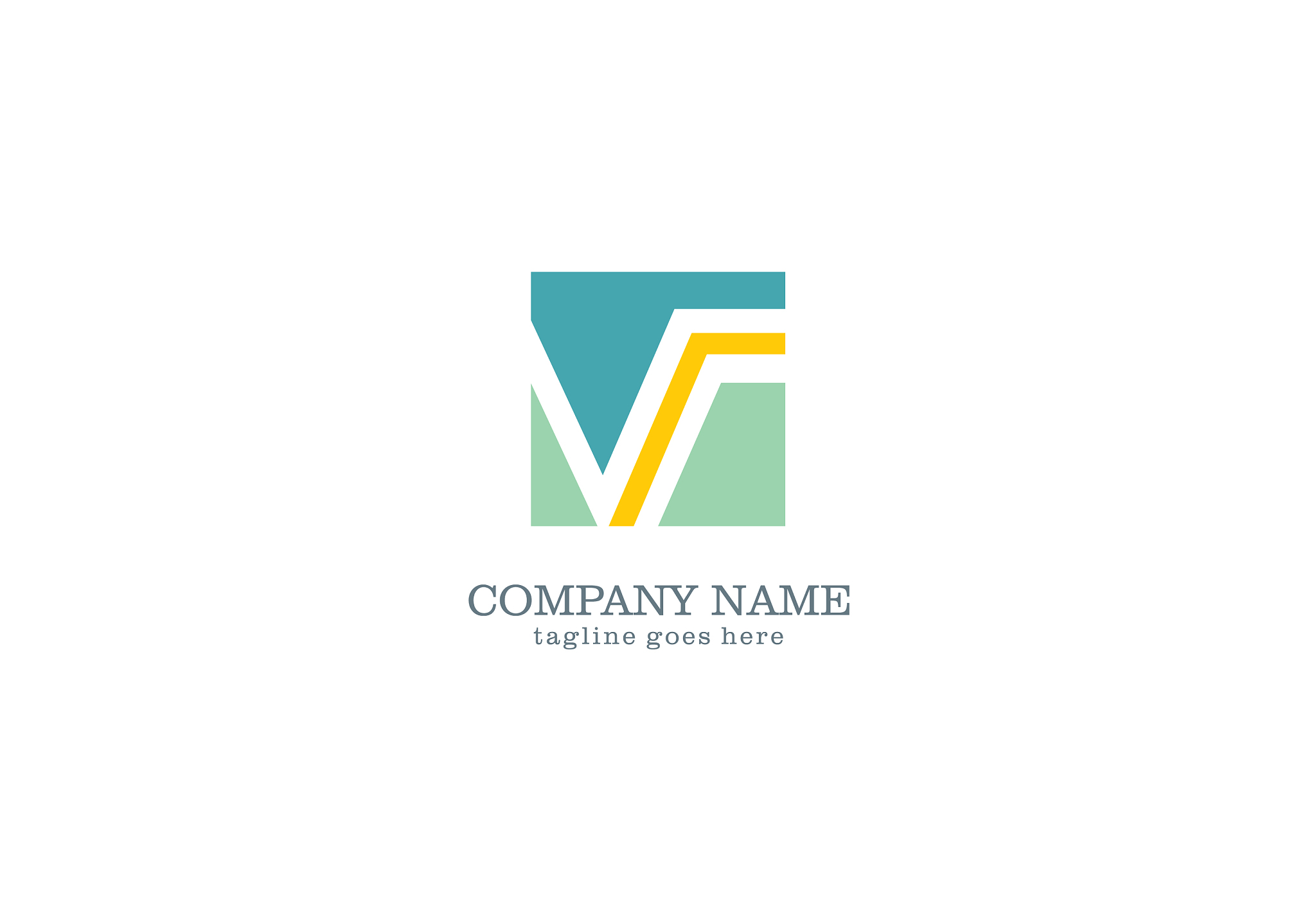 square letter v logo