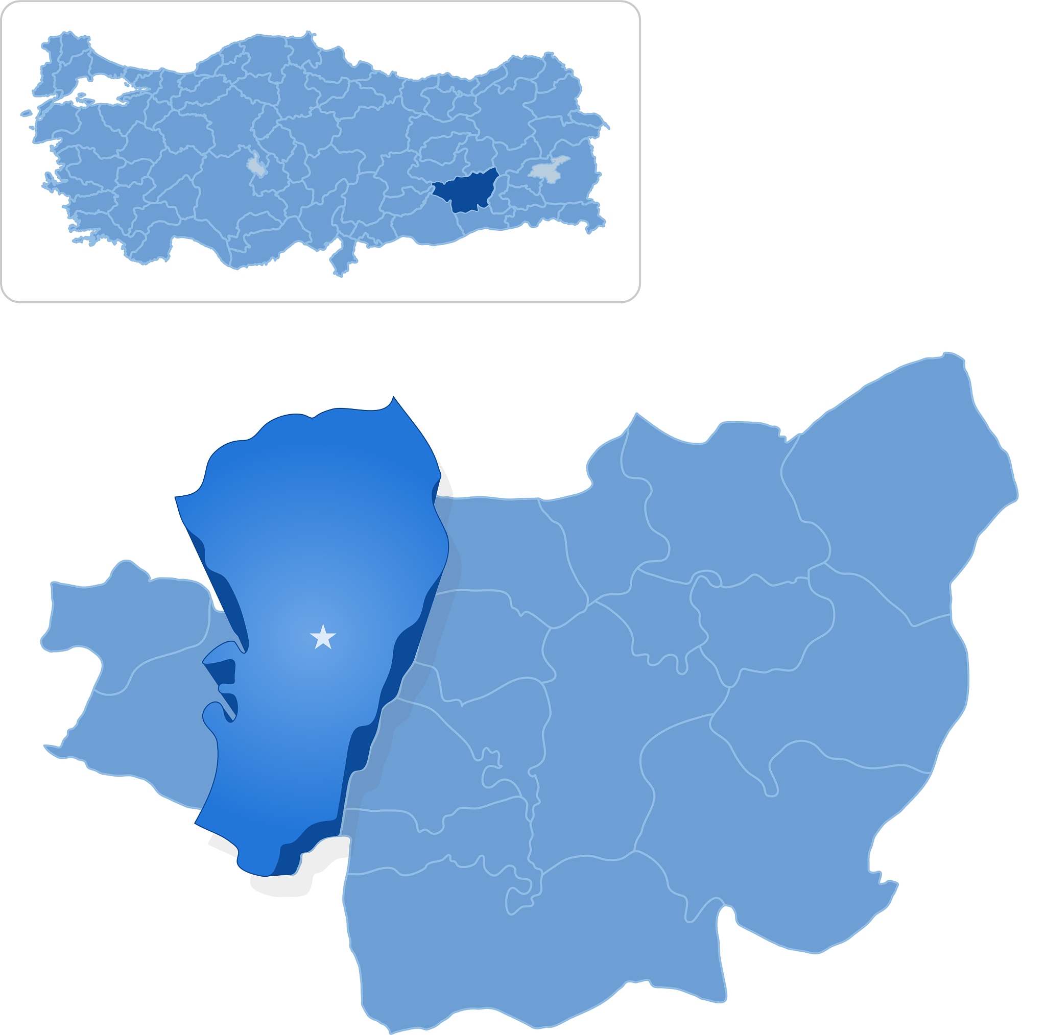map of diyarbakir - ergani is pulled out
