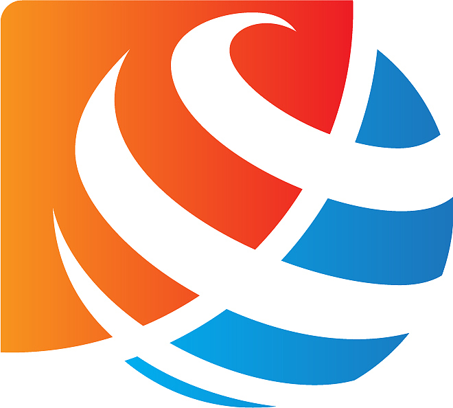 globe sphere shape technology logo