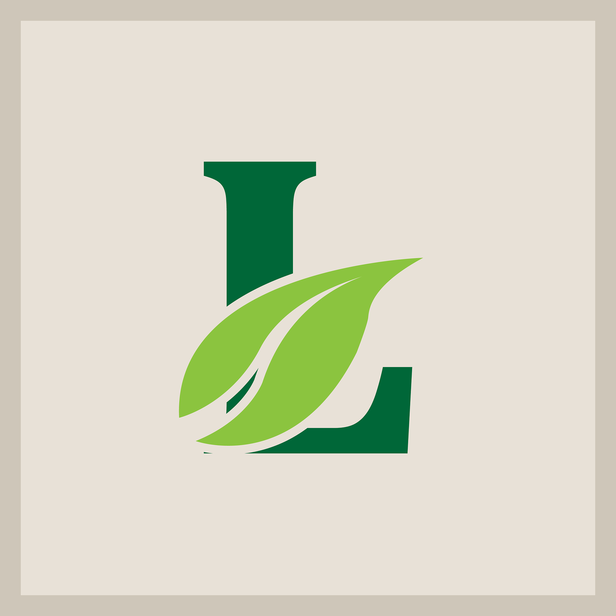 green eco letter logo template design