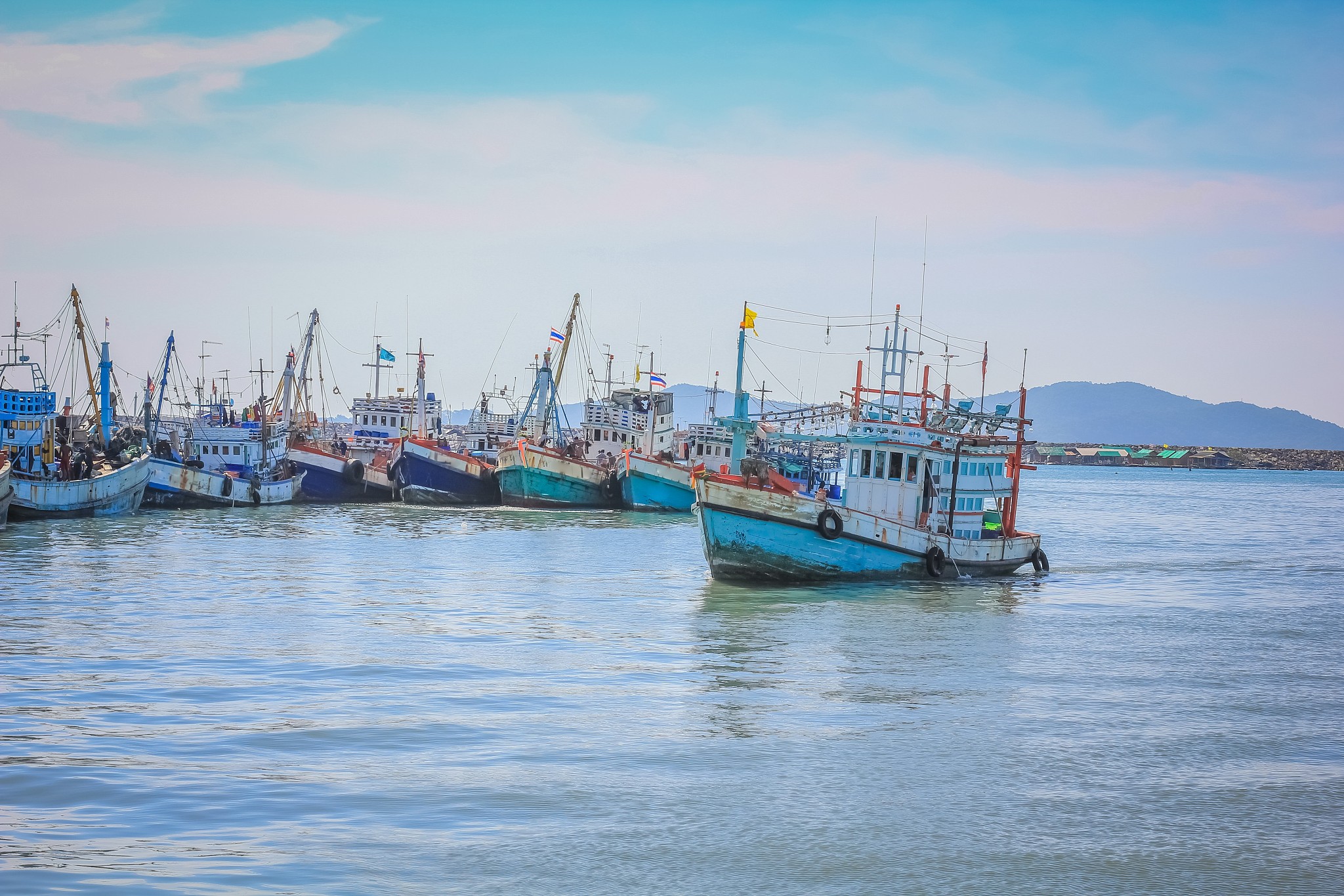 small fishing boats