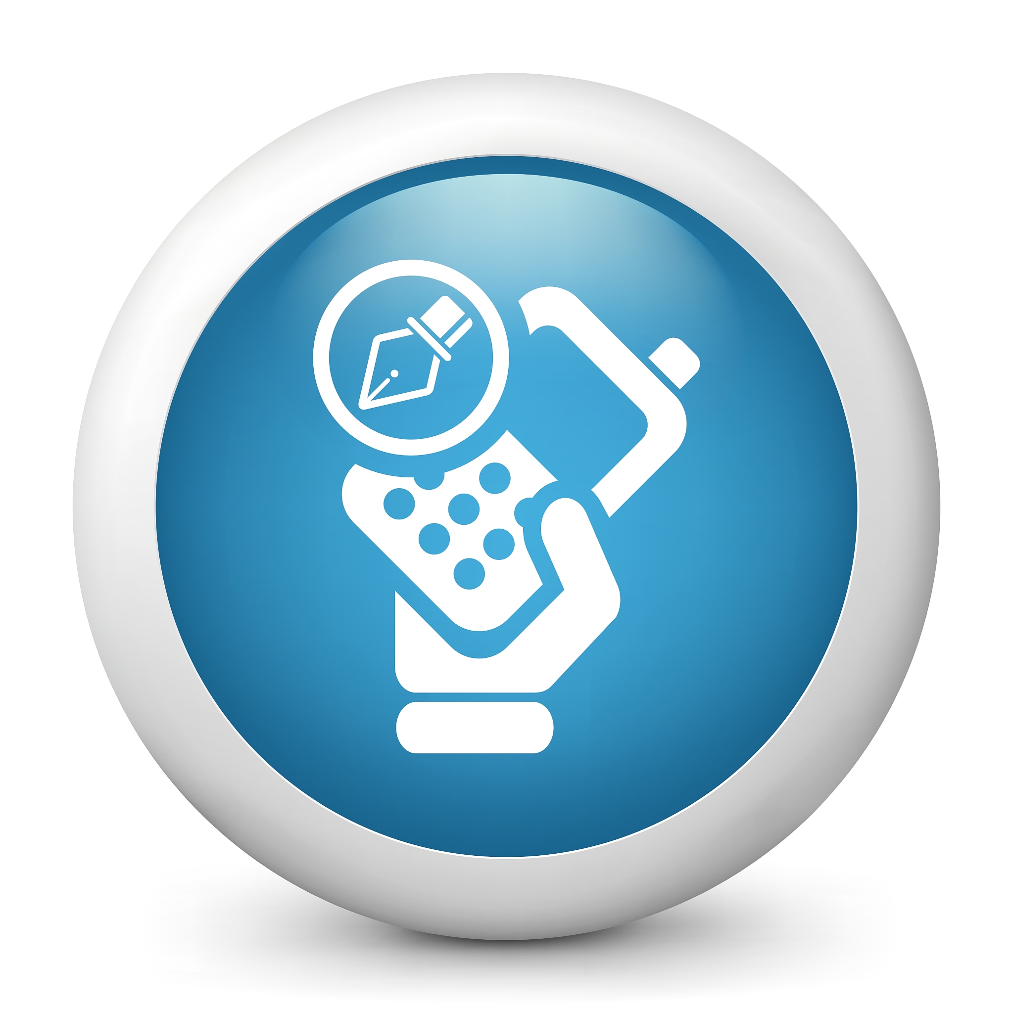 blue glossy icon