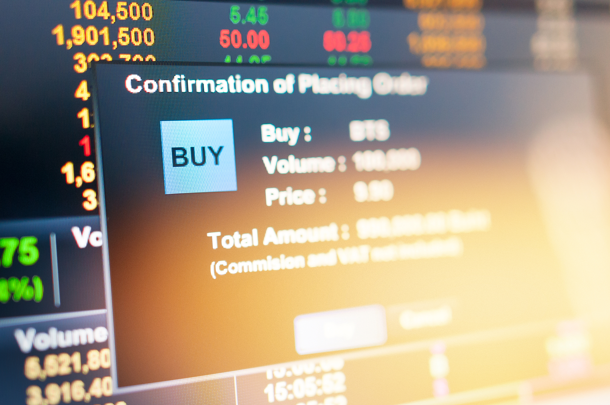 stock exchange graph background