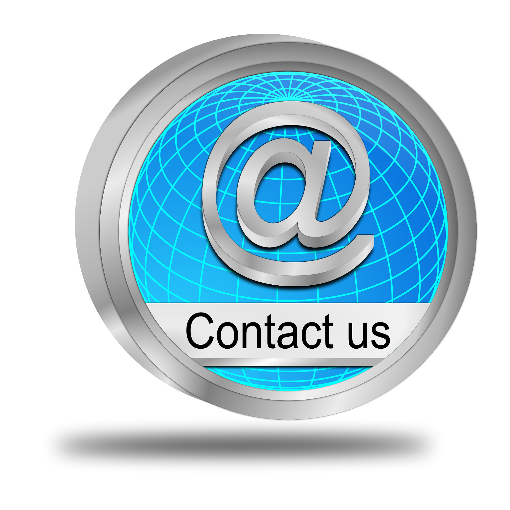 button contact us - 3d illustration