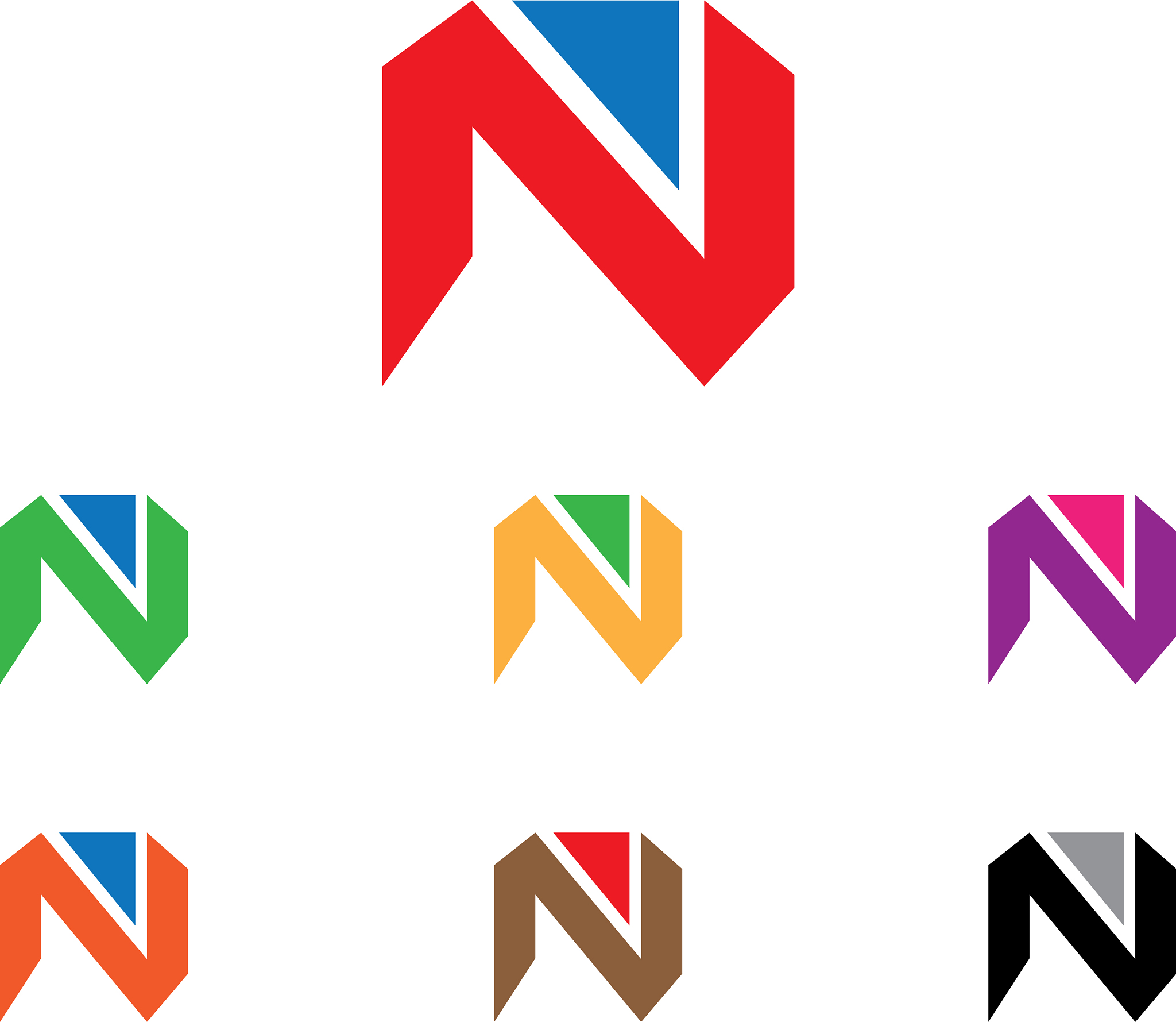n letter logo
