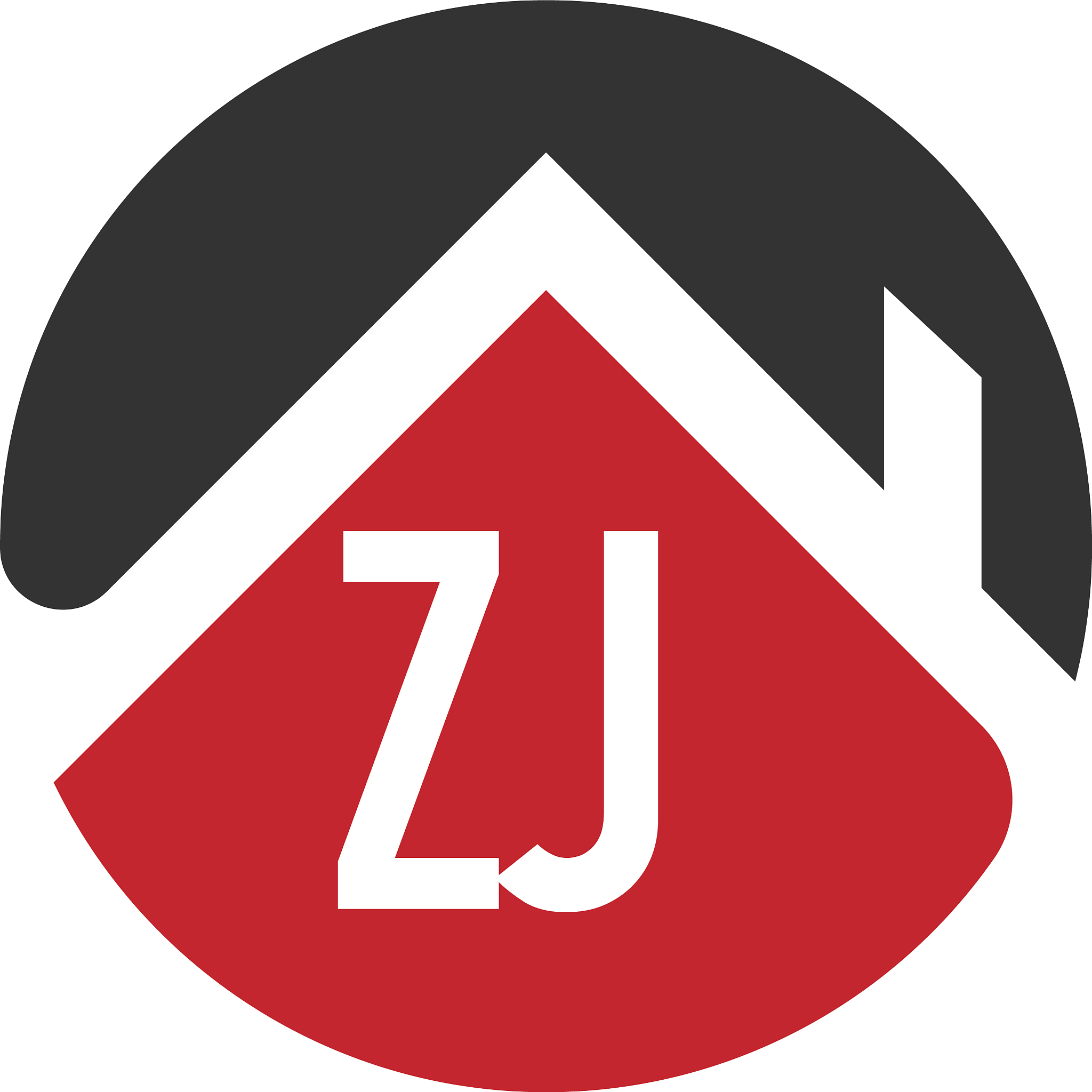 initial letter zj building logo design template