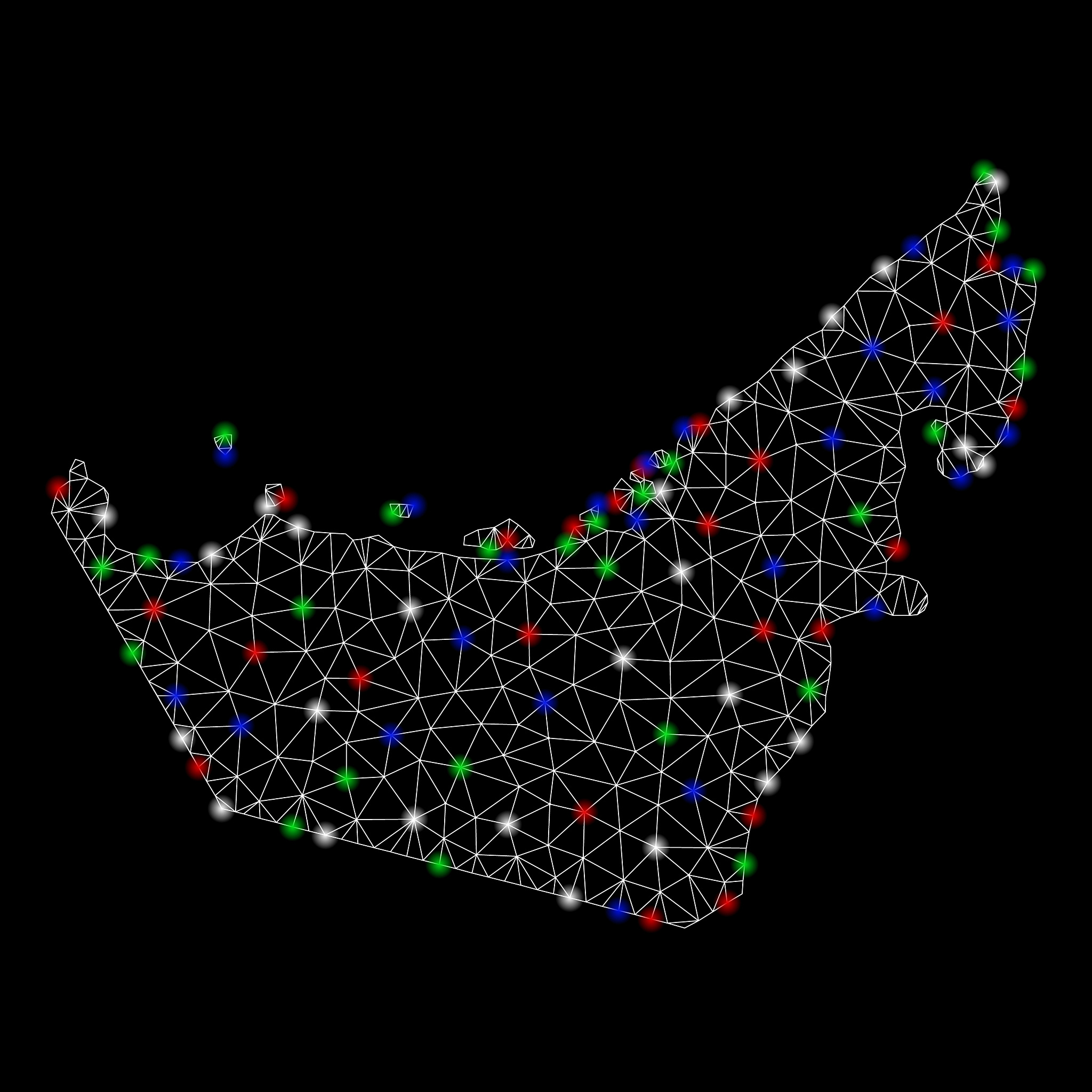 bright mesh wire frame united arab emirates map