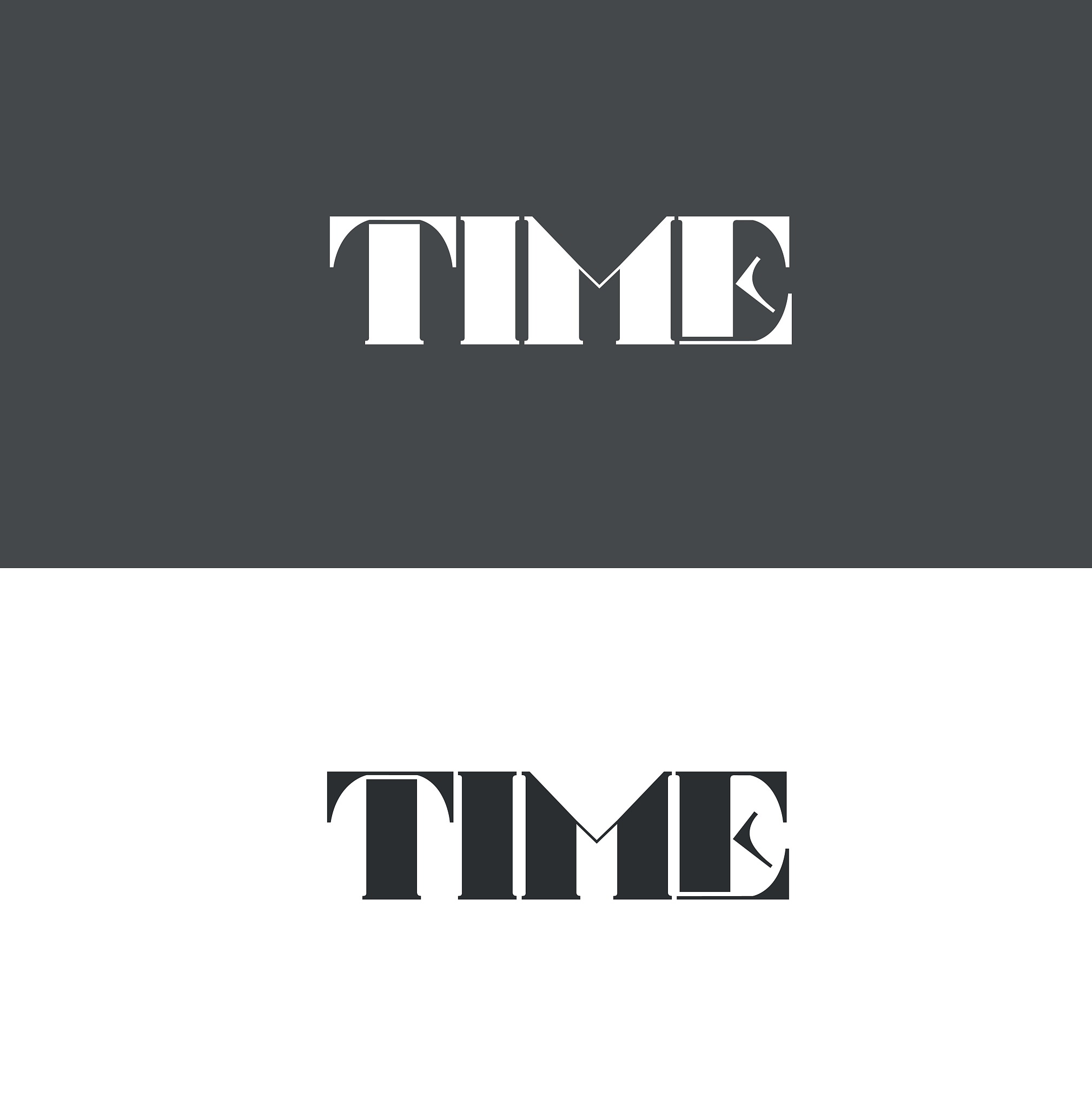 time logo made up of letters